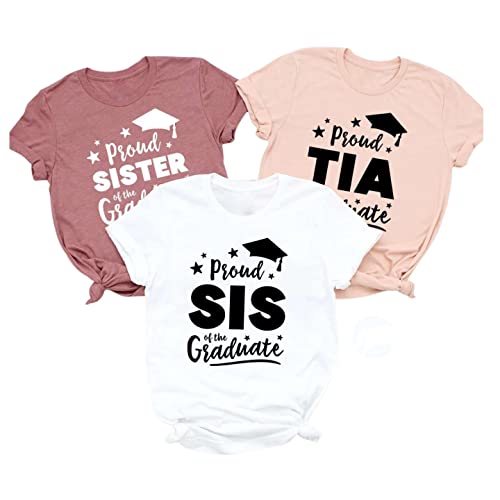 Custom Graduation Shirts for Kids & Family - Personalized Kindergarten Graduation T-Shirts 2022 - Fast Delivery Tees - Proud Grad Crew & Family Matching Outfits for Graduation Ceremonies, Photo Shoots & Celebrations