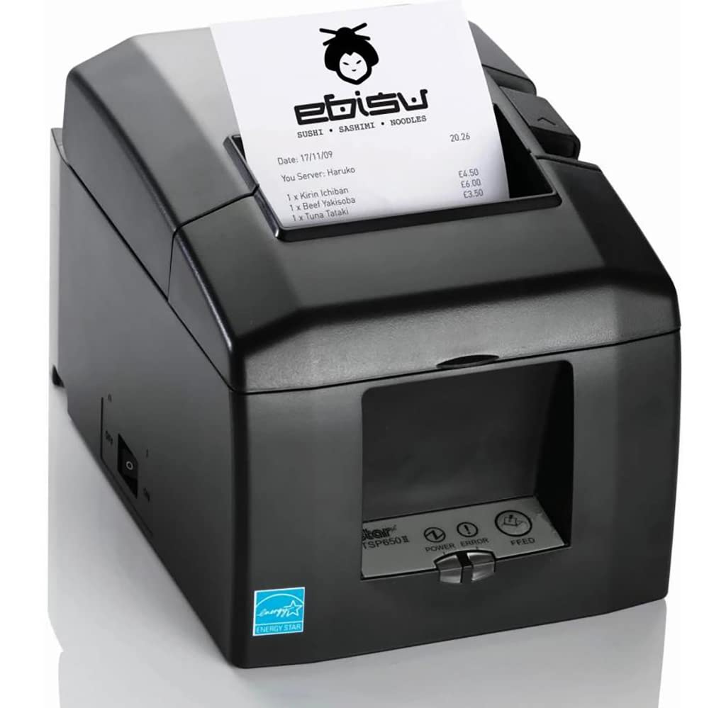 Star Micronics TSP654II Ethernet Thermal Receipt Printer - High-Speed 11.8 IPS, 203 dpi Resolution, 3.15