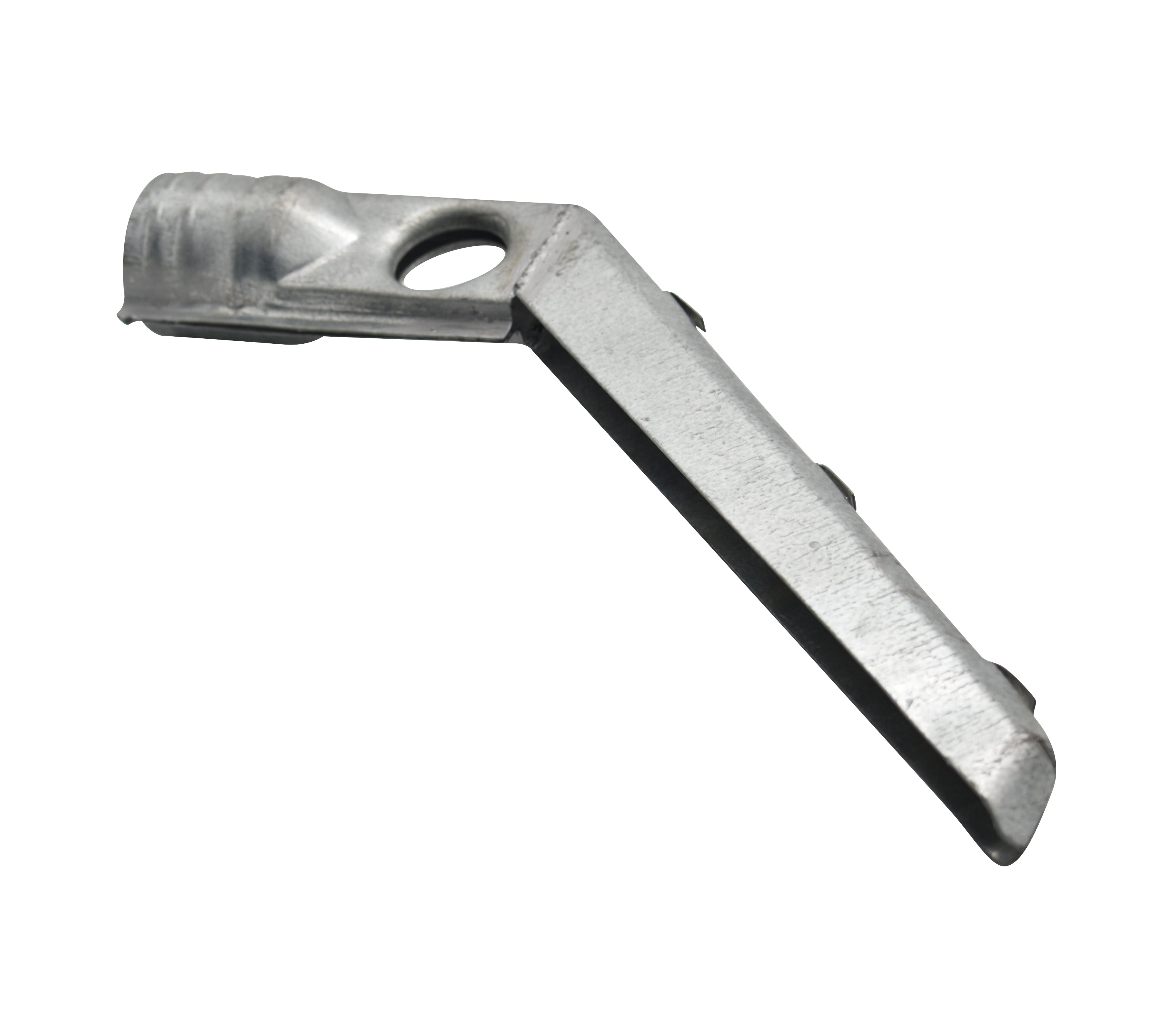 AT Type 3-Wire Galvanized Brazo Bracket - Heavy Duty Metal Support for Electrical Wiring, Solar Panels & Outdoor Installations