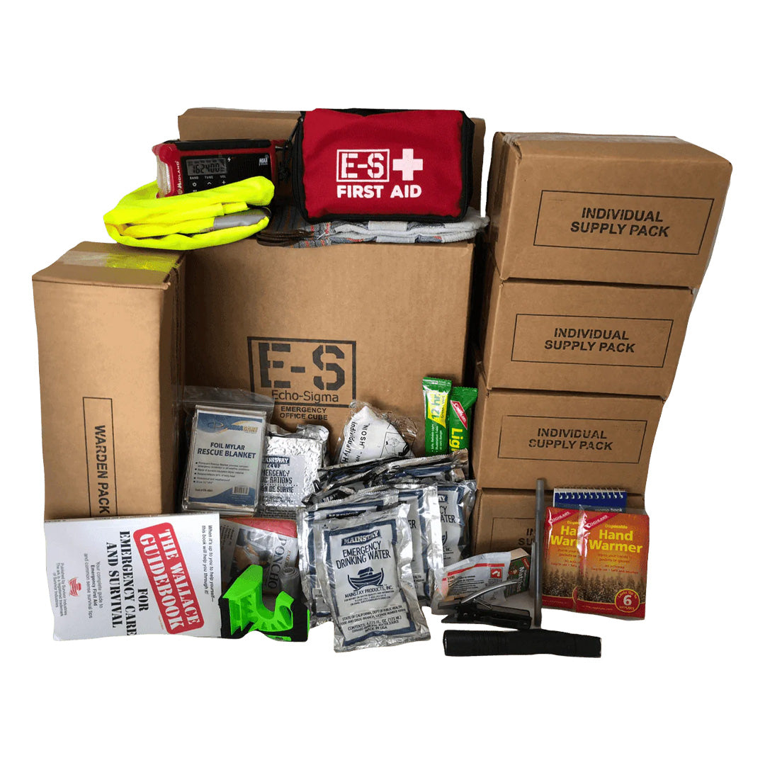 Echo Sigma 20+ Person Emergency Survival Kit for School, Office & Home - First Aid Supplies, Survival Gear & Emergency Preparedness Essentials for Natural Disasters, Power Outages & Safety Drills