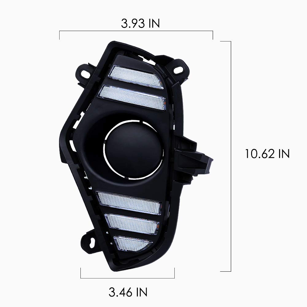 TOYOTA RAV4 2019 2020 LED Daytime Running Lights - White Ice Blue DRL with Yellow Turn Signal, Complete Kit (Bezel/Wiring/LED Bulbs) | Perfect for Night Driving & Enhanced Visibility