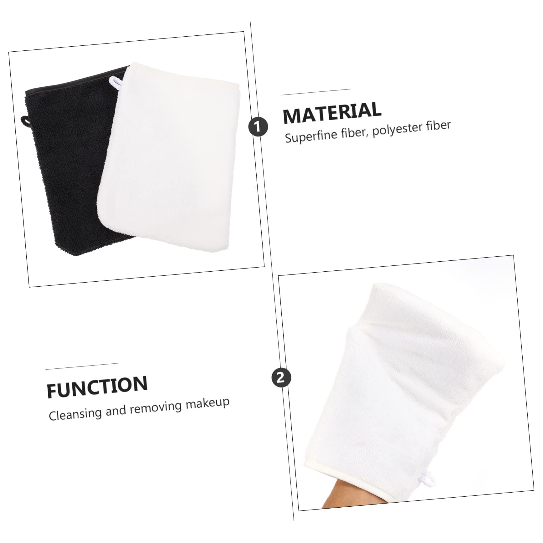 Soft Exfoliating Gloves for Face Cleaning & Makeup Removal - Set of 8 for Spa & Skincare