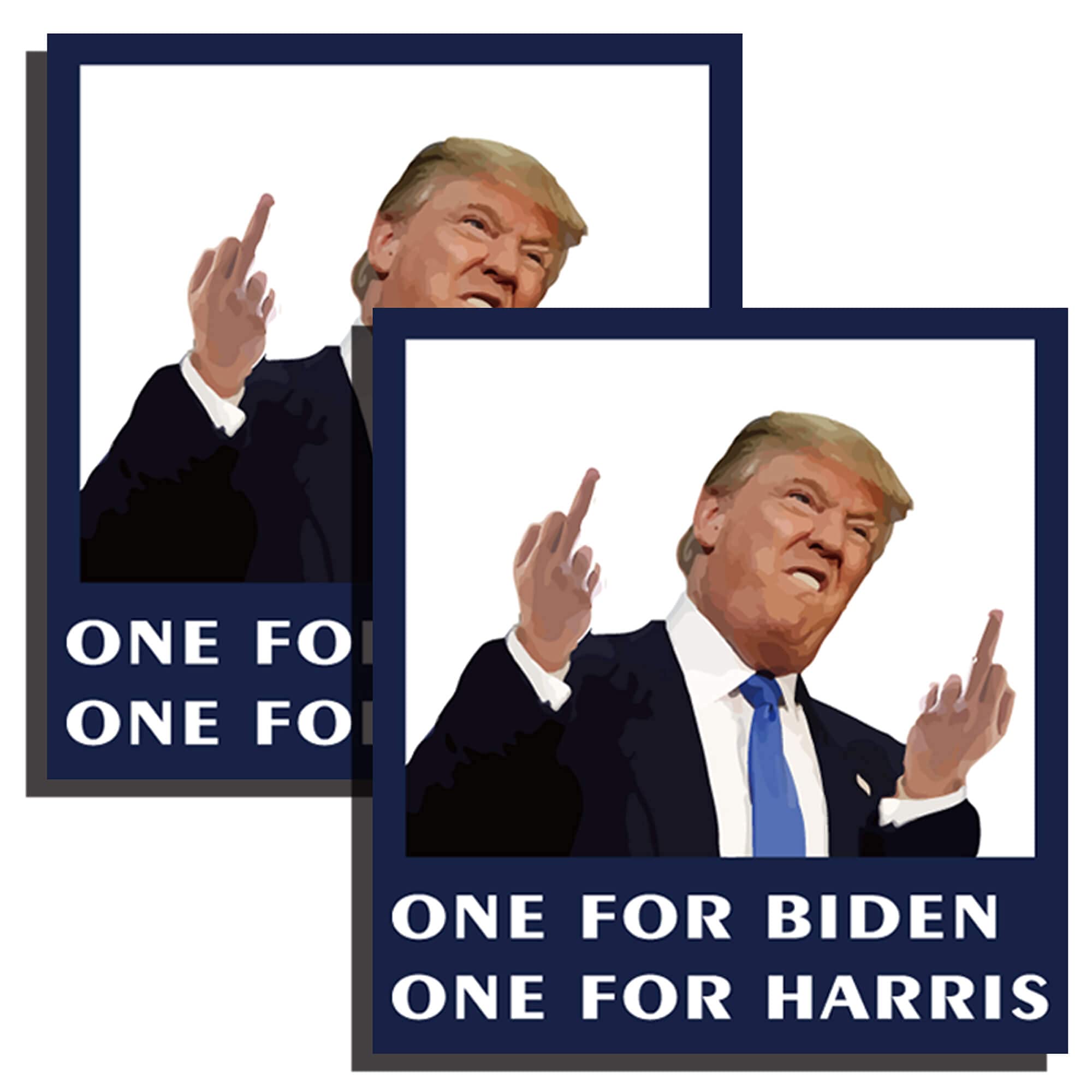 Trump Stickers and Decals (2 Pack) - Funny Trump 2024 Vinyl Bumper Stickers for Cars, Trucks, Windows, Laptops - Patriotic Gift for Trump Supporters - Perfect for Political Rallies, Car Decor & Office Pranks