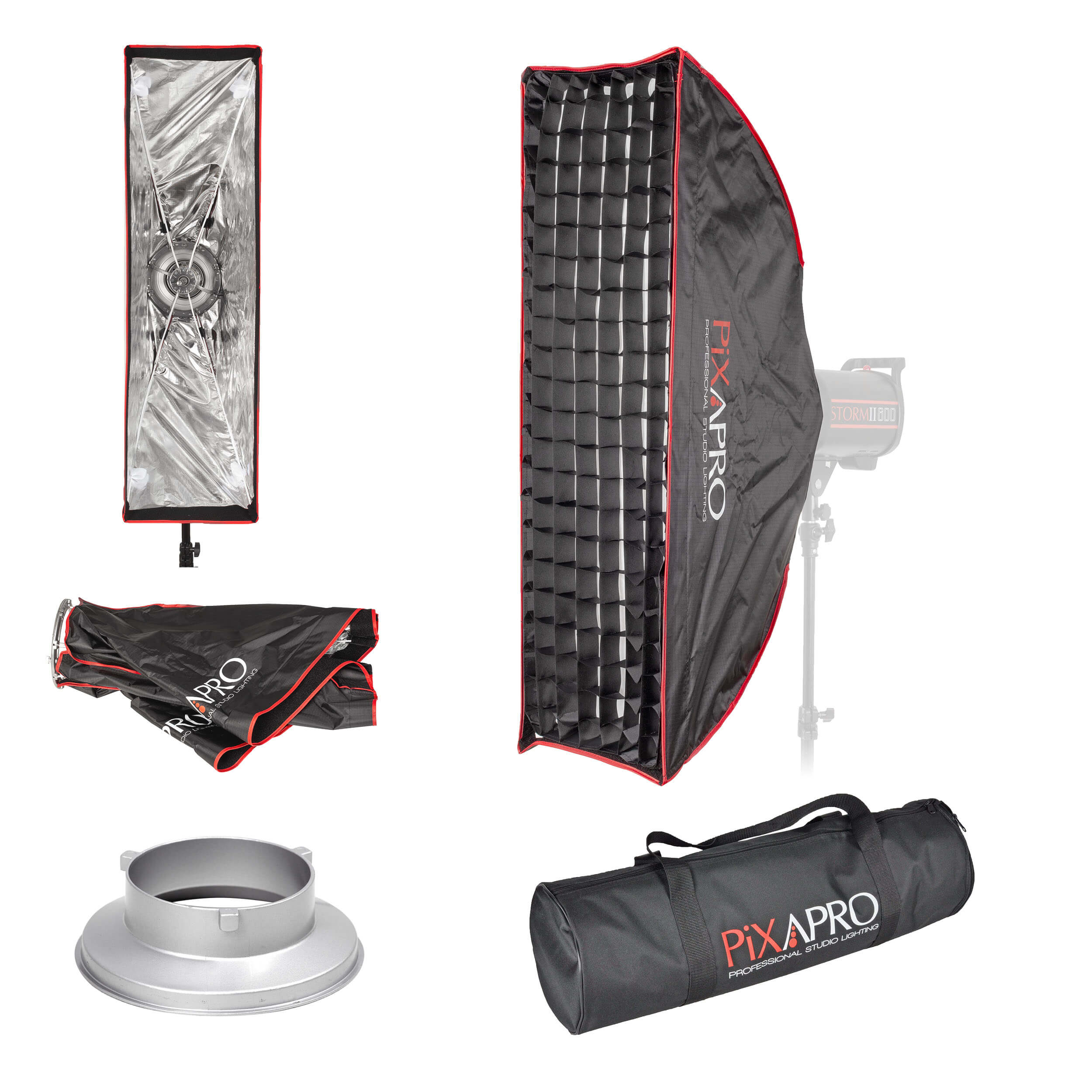 11.8x35.4 Inch Strip Softbox with 4cm Grid - Easy Open Photography Umbrella for Studio Lighting, Portrait & Product Photography