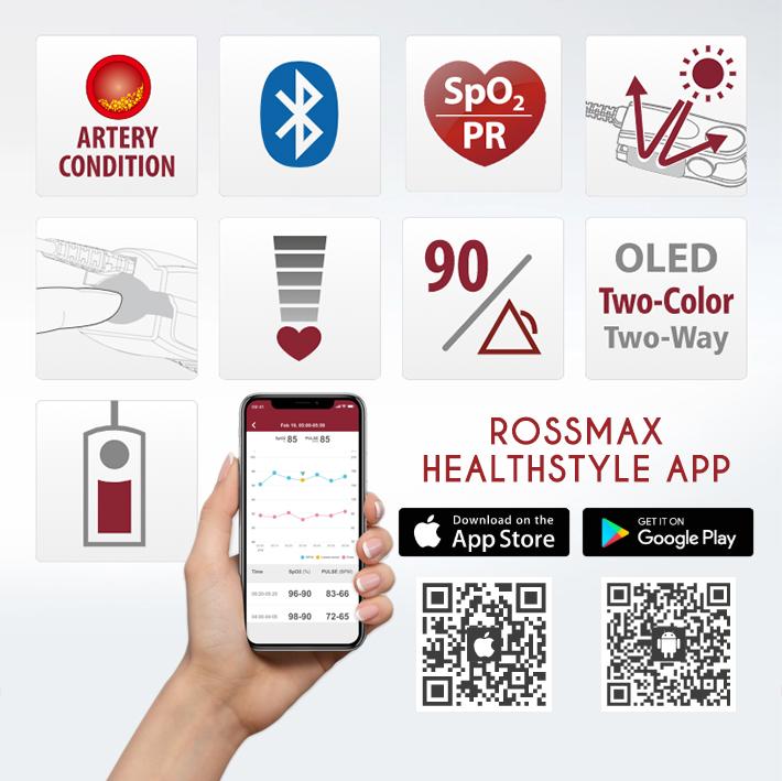 Rossmax ACT SB210 Fingertip Pulse Oximeter - Accurate Blood Oxygen & Heart Rate Monitor for Home Use, Sports, and Travel