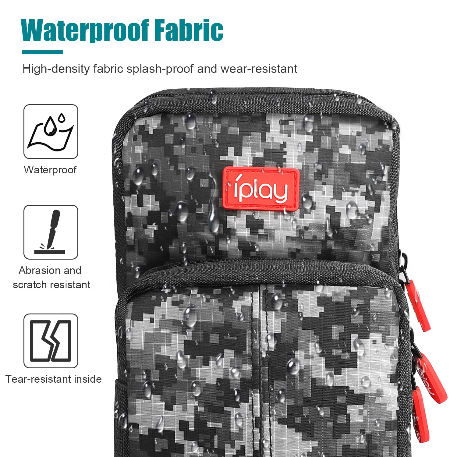 Nintendo Switch/Lite/OLED Travel Backpack - Portable Waterproof Nylon Crossbody Shoulder Bag for Console, Dock, Joy-Cons & Accessories - Perfect for Gaming, Travel & Outdoor Adventures (Camouflage)