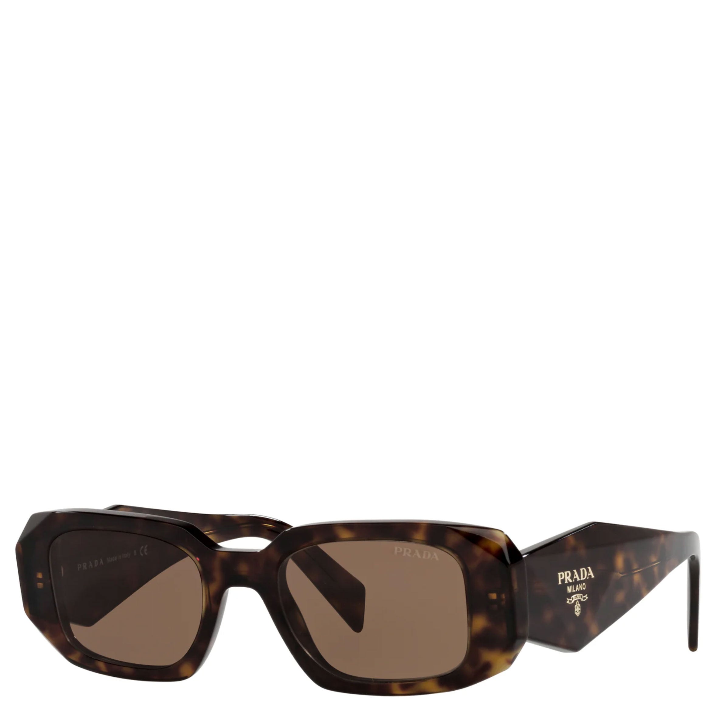 PRADA PR017WS Symbole Rectangular Sunglasses - Tortoise Frame UV Protection Sunglasses for Women | Fashion Luxury Sunglasses for Outdoor, Beach & Driving
