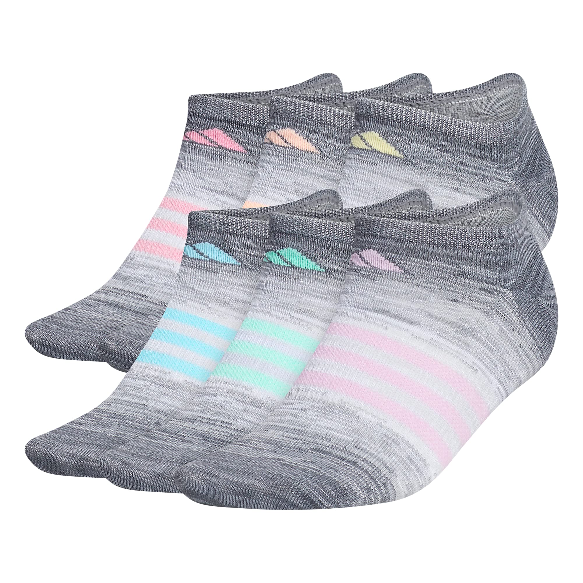 adidas Women's Superlite No Show Socks 6-Pack - Breathable Athletic Socks for Running, Gym & Everyday Wear