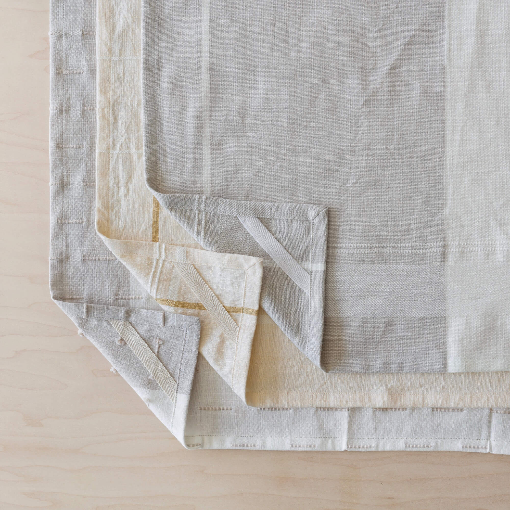 Premium Tan Chera Napkins - Set of 6 Soft & Absorbent Cotton Napkins for Dinner Parties, Weddings & Everyday Dining