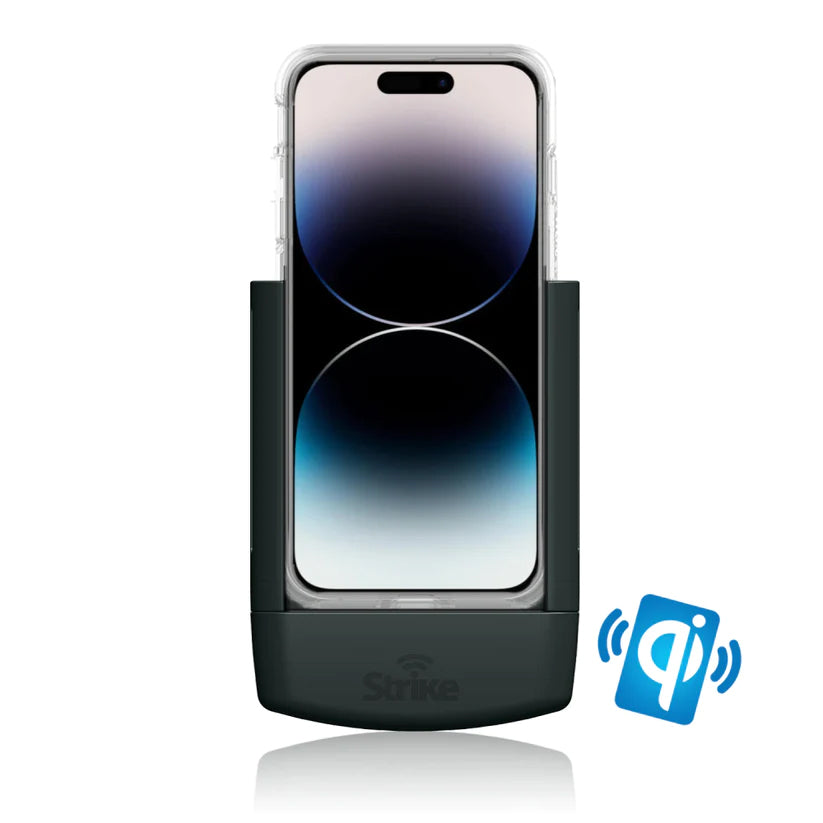 iPhone 14 Pro Max Wireless Charging Car Mount with Shockproof Case - Secure Hands-Free Charging for Driving, Commuting & Road Trips