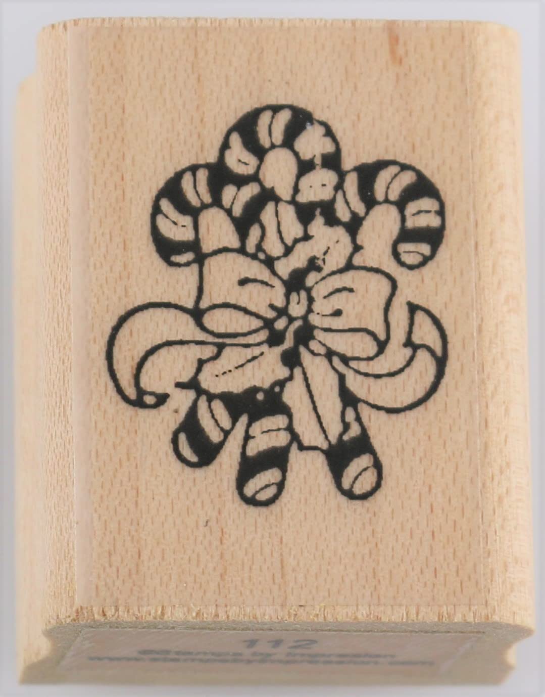 Christmas Candy Canes Rubber Stamp Set - Holiday DIY Scrapbooking, Card Making & Gift Wrapping - Festive Stamps for Crafts, Invitations & Decorations