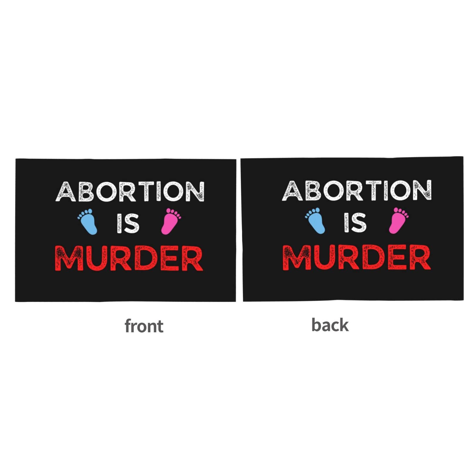 12x18 Inch Pro-Life Car Flag - Double Sided Abortion Is Murder Message - Outdoor Window Clip Decoration for Trucks, Cars & Vehicles - Perfect for Political Rallies, Protests & Conservative Events