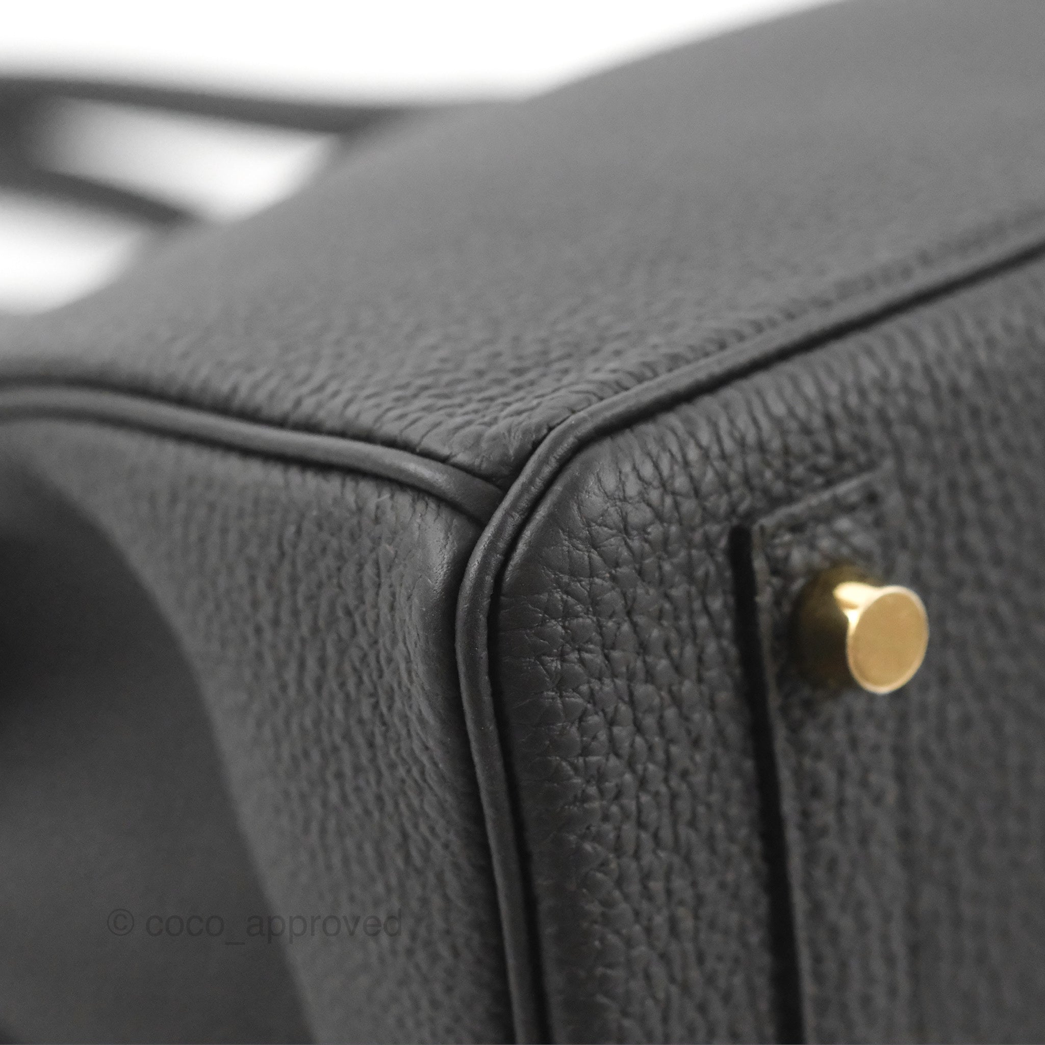 Authentic Hermès Birkin 30 Retourne Handbag - Black Togo Leather with Gold Hardware | Luxury Designer Tote Bag for Women | Perfect for Work, Travel & Special Occasions