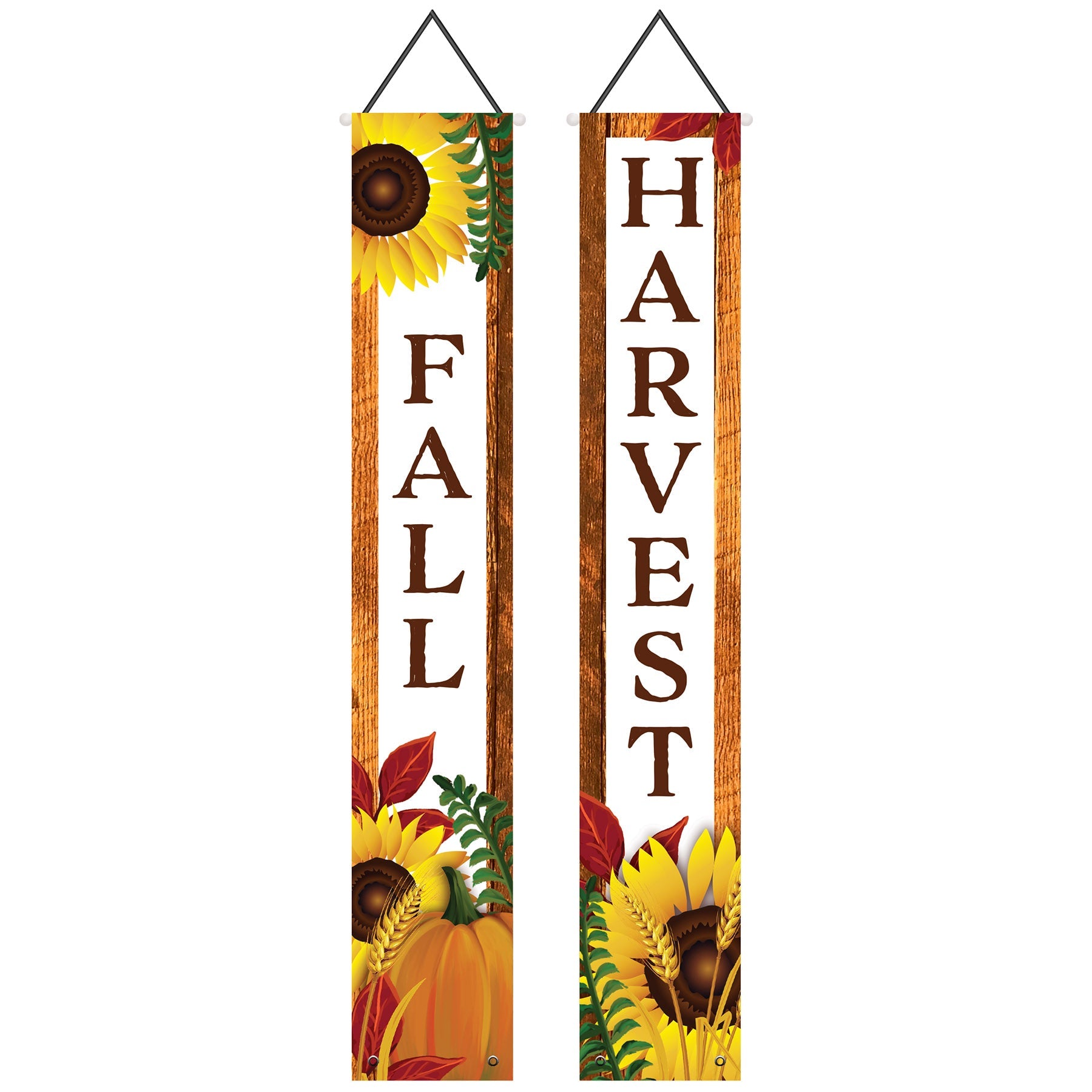 12 Pack Beistle Fall Fabric Door Panel Set - Autumn Thanksgiving Halloween Home Decor for Doors, Windows & Parties
