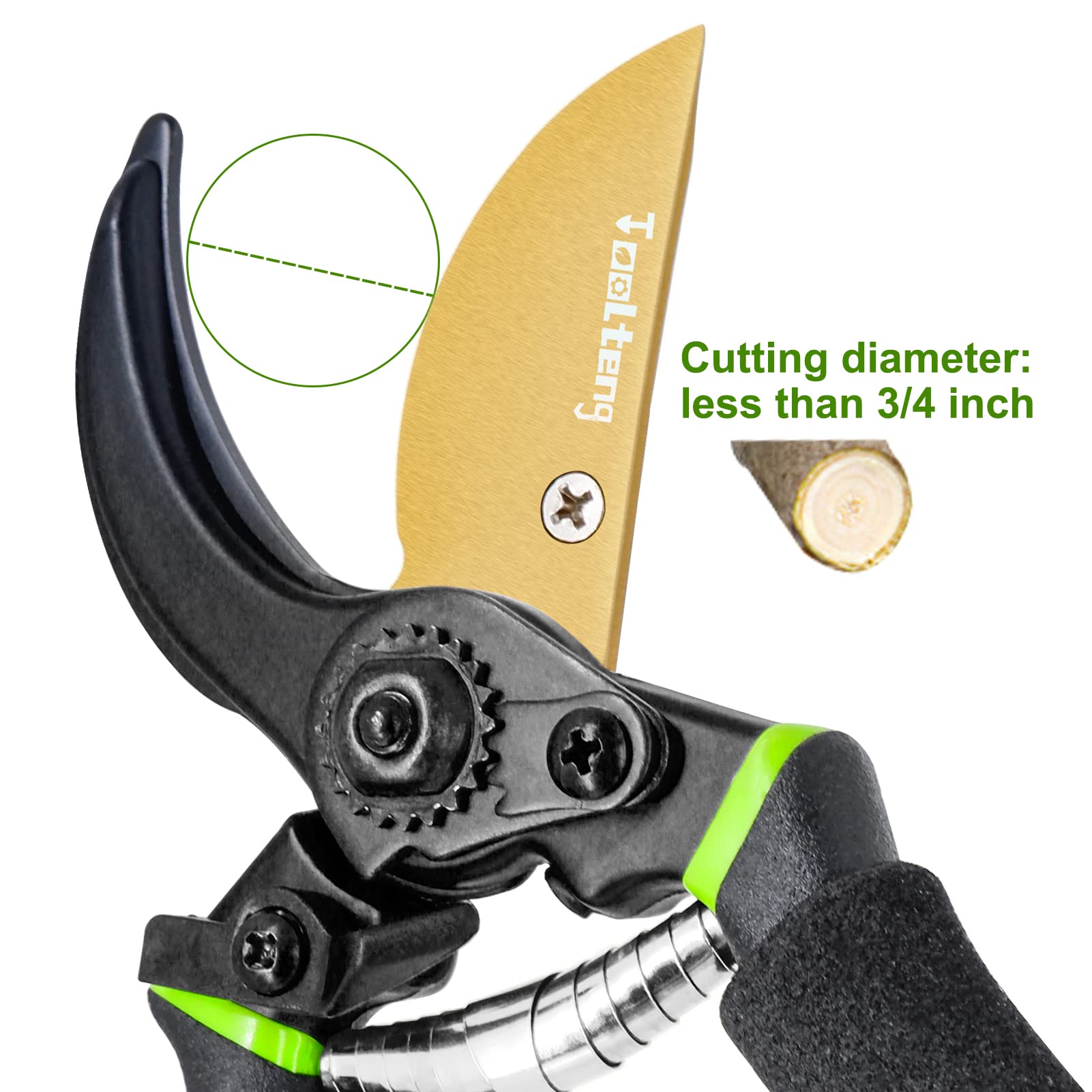 Premium Bypass Pruning Shears - Heavy Duty Ultra Sharp Hand Pruners for Gardening | Professional Garden Scissors & Rose Clippers for Plants, Trees, and Shrubs | Ideal for Trimming, Pruning, and Landscaping | Perfect for Home Gardeners and Professional Landscapers