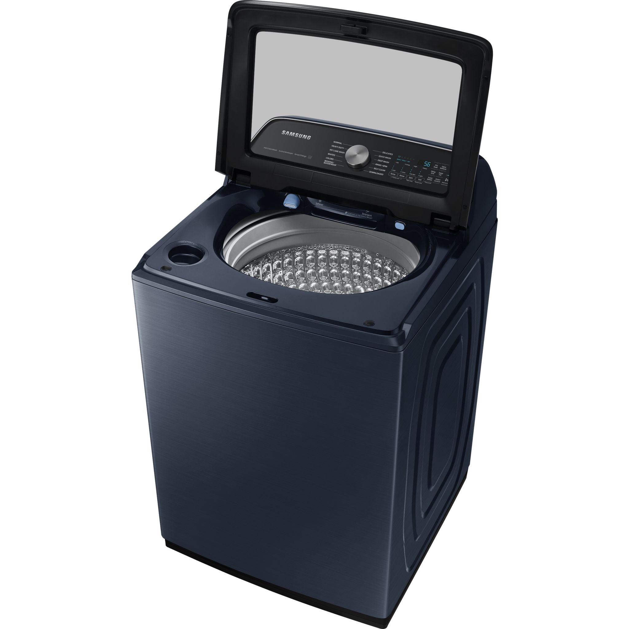 Samsung WA54CG7150ADA4 5.4 Cu. Ft. Smart Top Load Washer with Super Speed Wash in Navy Blue - Perfect for Large Families & Laundry Rooms