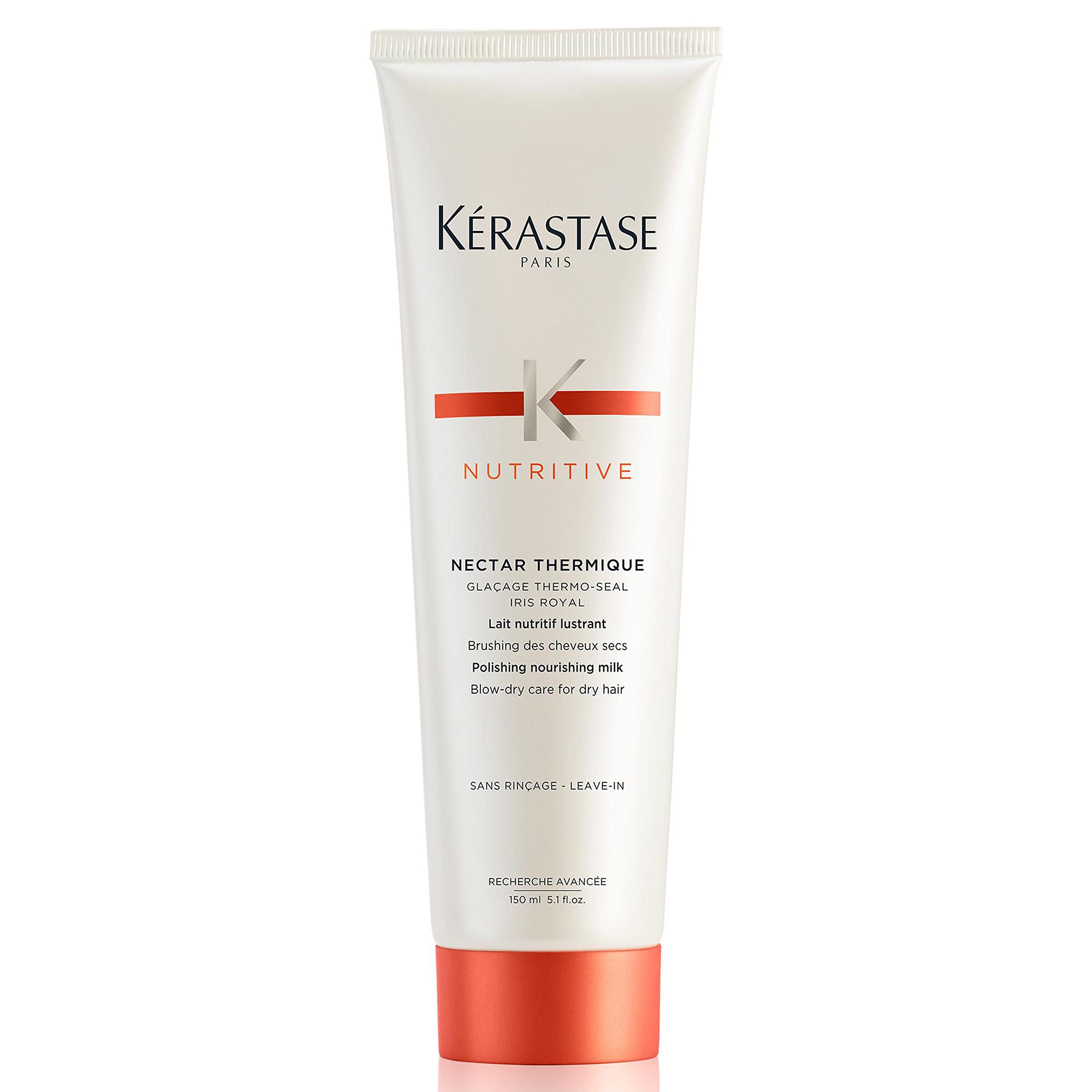Kérastase Nutritive Nectar Thermique - Anti-Frizz Blow Dry Milk for Dry to Thick Hair | Heat Protectant with Niacinamide | Reduces Frizz & Adds Shine | Perfect for Daily Styling & Salon-Like Blowouts at Home