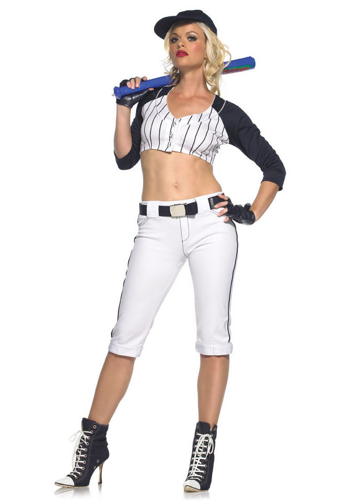 Leg Avenue Women's Star Player Costume - Sexy Baseball Player Outfit with Skirt & Top - Perfect for Halloween, Cosplay, and Theme Parties