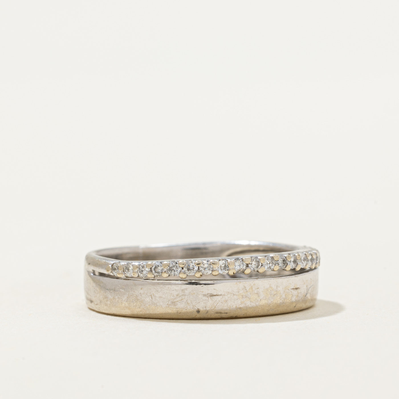 Semi Eternity Diamond Wedding Band Ring | 0.07ctw | Size 5 | Perfect for Engagement, Anniversary & Bridal Jewelry Gifts