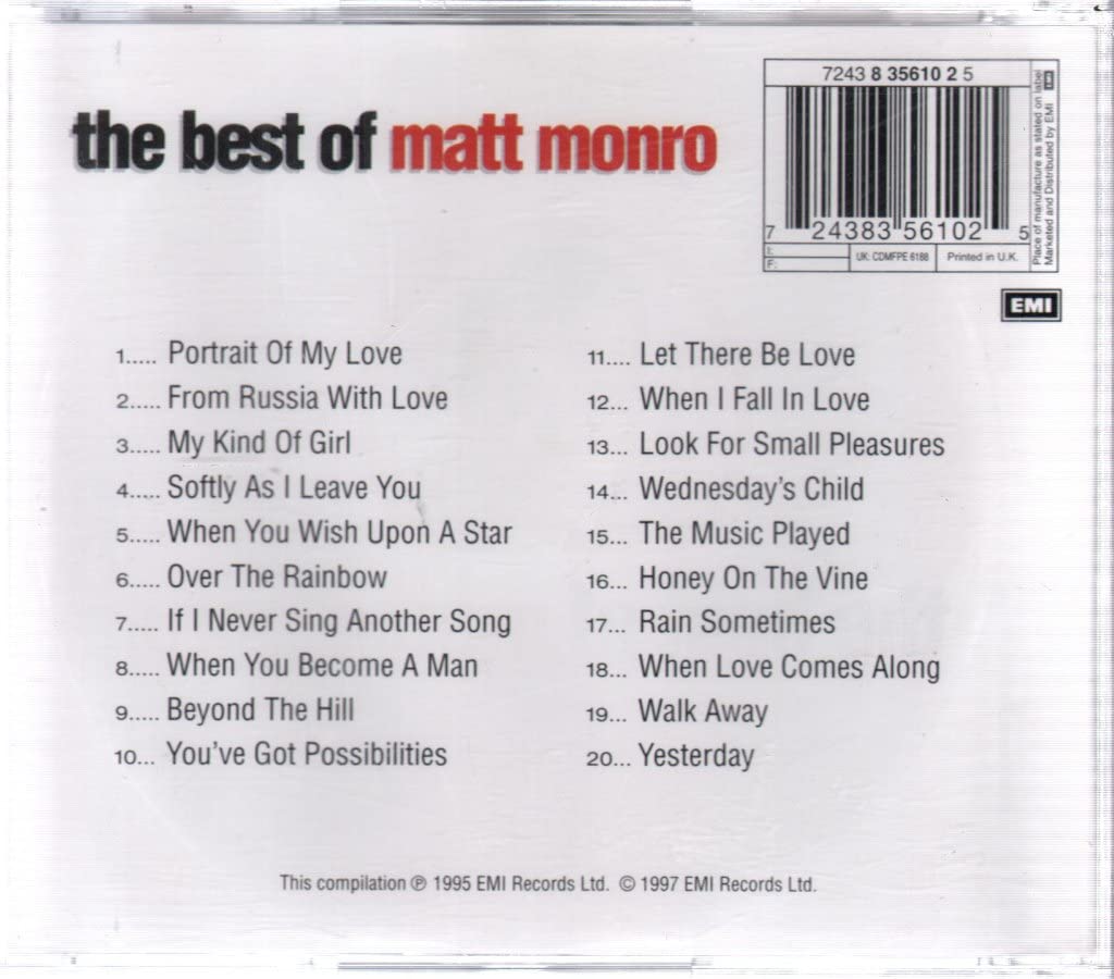 Best Matt Monro Songs - Classic Hits for Relaxing Evenings