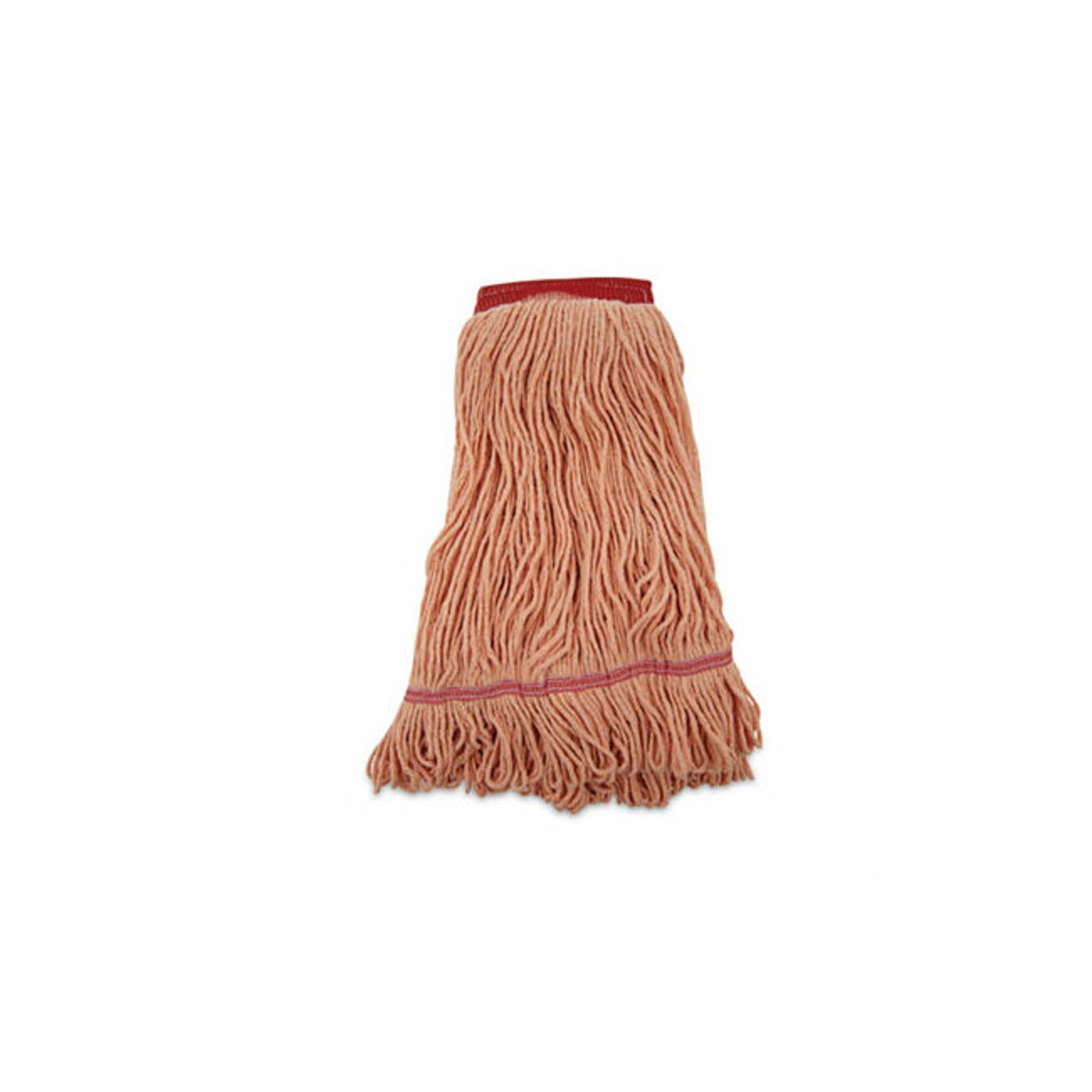 Boardwalk BWK503OR Super Loop Cotton/Synthetic Fiber Wet Mop Head - Large, Orange (12/Carton) - Heavy Duty Commercial Cleaning for Floors, Kitchens, and Restaurants