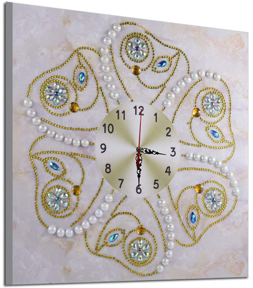 5D DIY Diamond Painting Kit - Diamond Embroidery Wall Clock Art Craft, Cross Stitch Home Decor for Living Room, Bedroom & Office (N1) - Perfect Gift for Holidays & Special Occasions