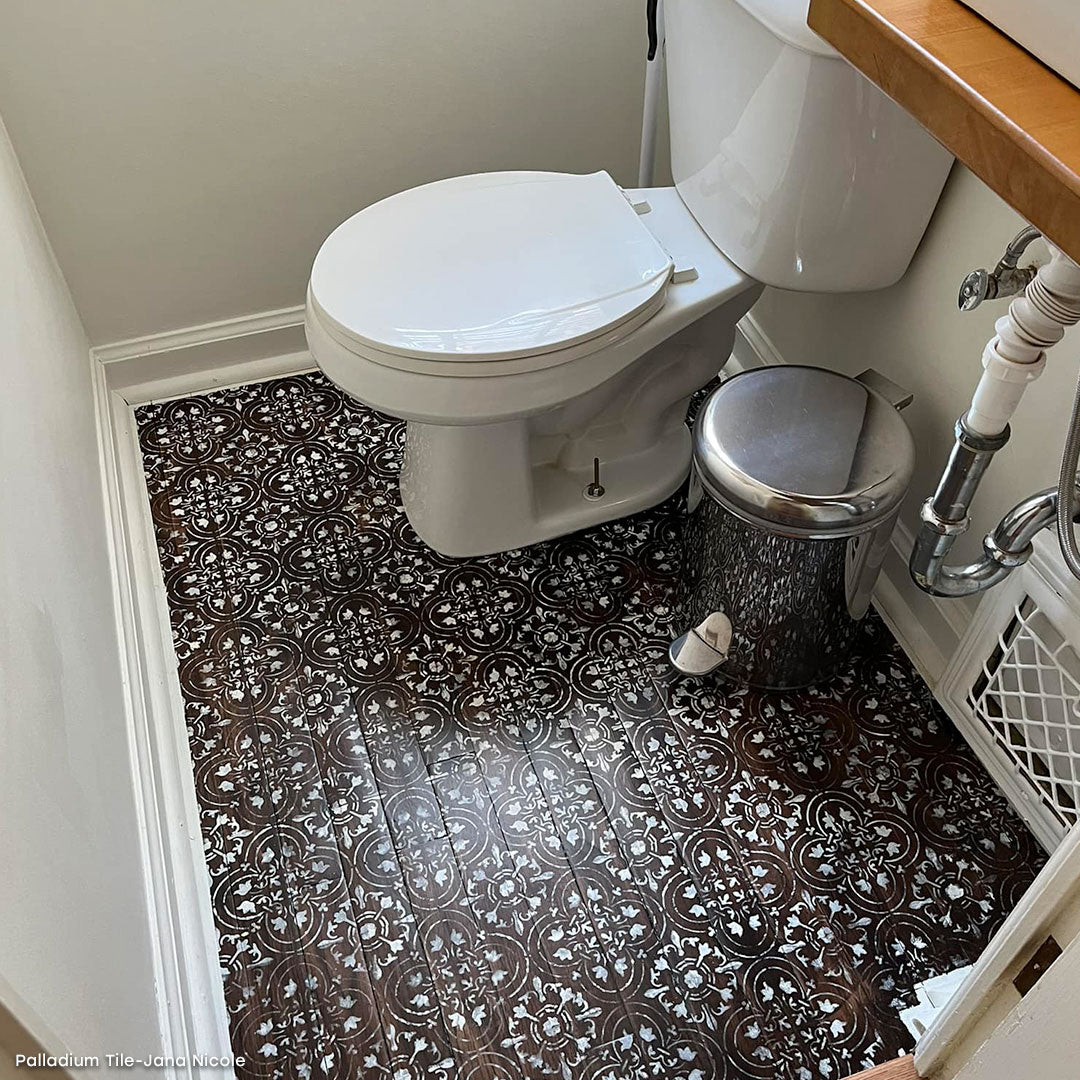 Palladium Tile Stencil - Reusable DIY Floor & Wall Stencil for Geometric Patterns - Perfect for Home Decor, Bathroom, Kitchen & Backsplash Projects