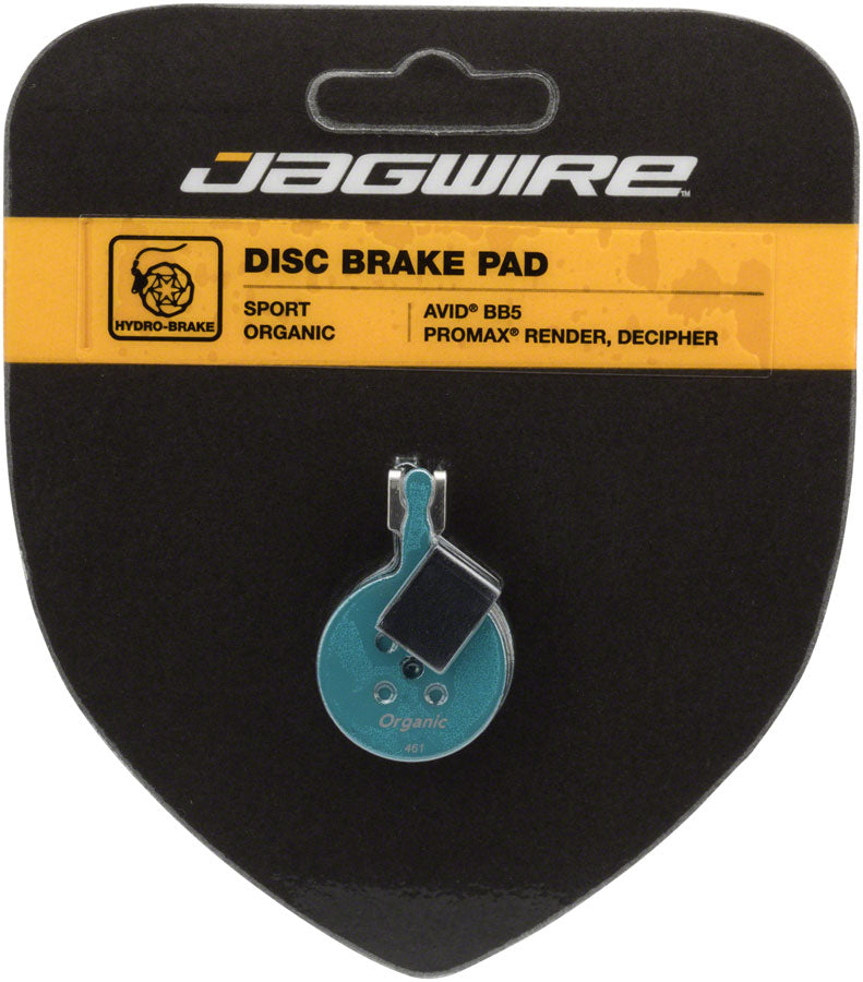 Jagwire Sport Organic Disc Brake Pads for Avid BB5 & Promax Render - High-Performance Bicycle Brake Pads for Mountain Bikes & Road Bikes - Perfect for Trail Riding, Commuting, and Cycling Adventures