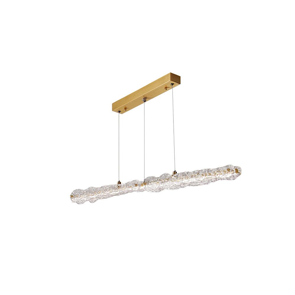 Modern LED Linear Pendant Light Fixture - Adjustable Dimmable Hanging Light for Kitchen Island, Dining Room & Office Lighting - Energy Saving Contemporary Ceiling Lamp