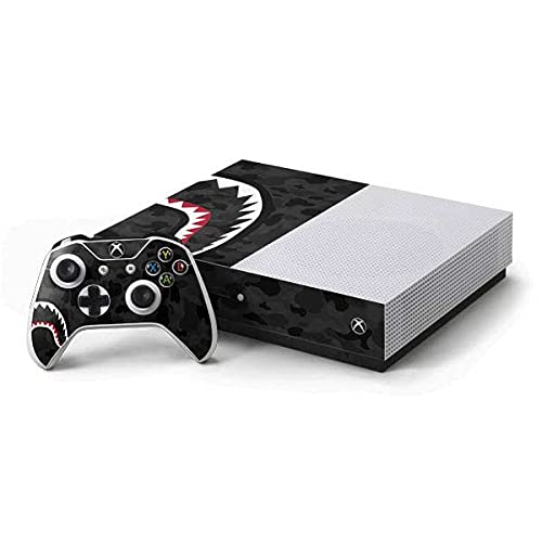 Skinit Decal Gaming Skin for Xbox One S Console & Controller - Shark Teeth Grey Street Camo Design | Protective Vinyl Wrap for Gaming Accessories | Perfect for Gamers & Collectors