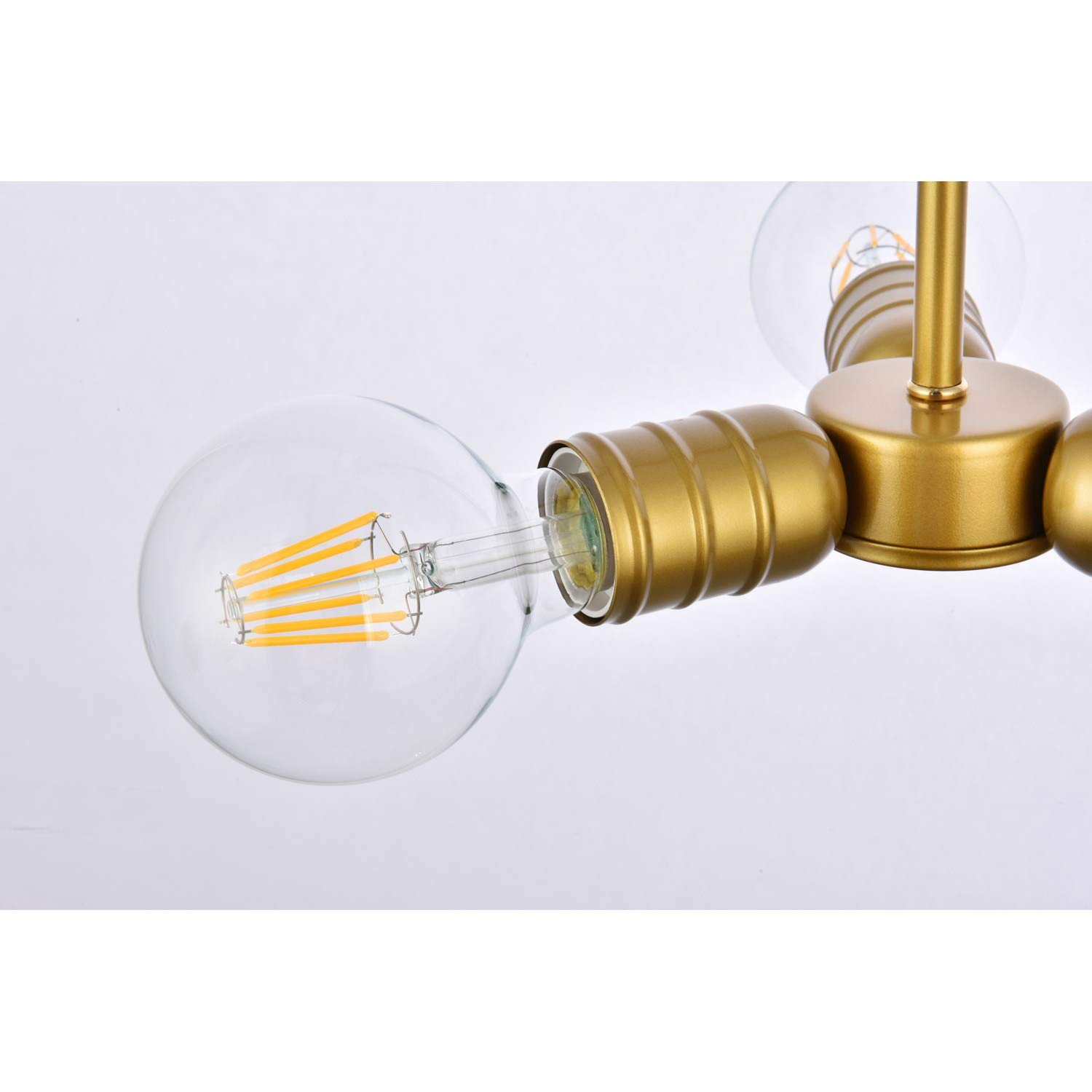 Reyes 3-Light Brass Pendant Lighting Fixture - Vintage Industrial Ceiling Light for Dining Room, Kitchen Island & Entryway