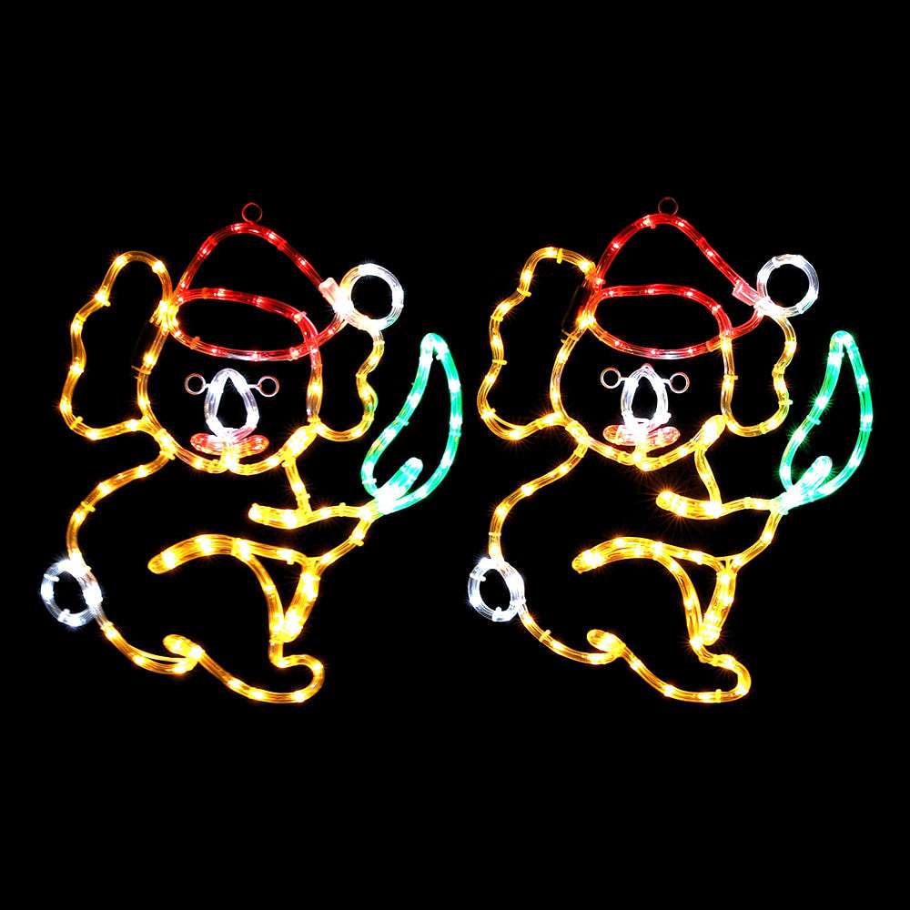 216 LED Christmas Rope Lights - 0.48M Outdoor Holiday Decorations with Jingle Jolly Motif | Perfect for Christmas Tree, House, Yard & Party Decorations