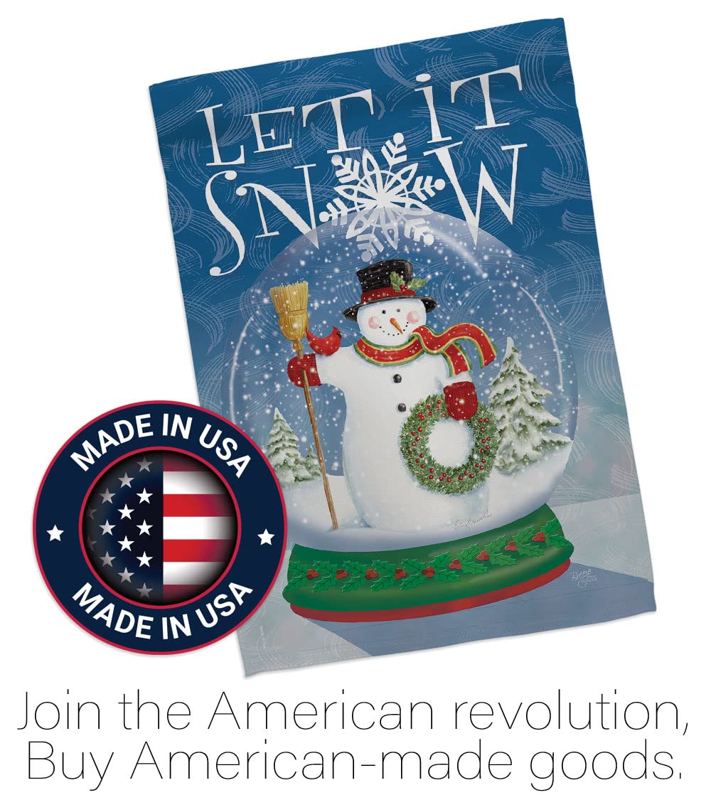 Snowman Snow Globe Christmas Flag Set - 28