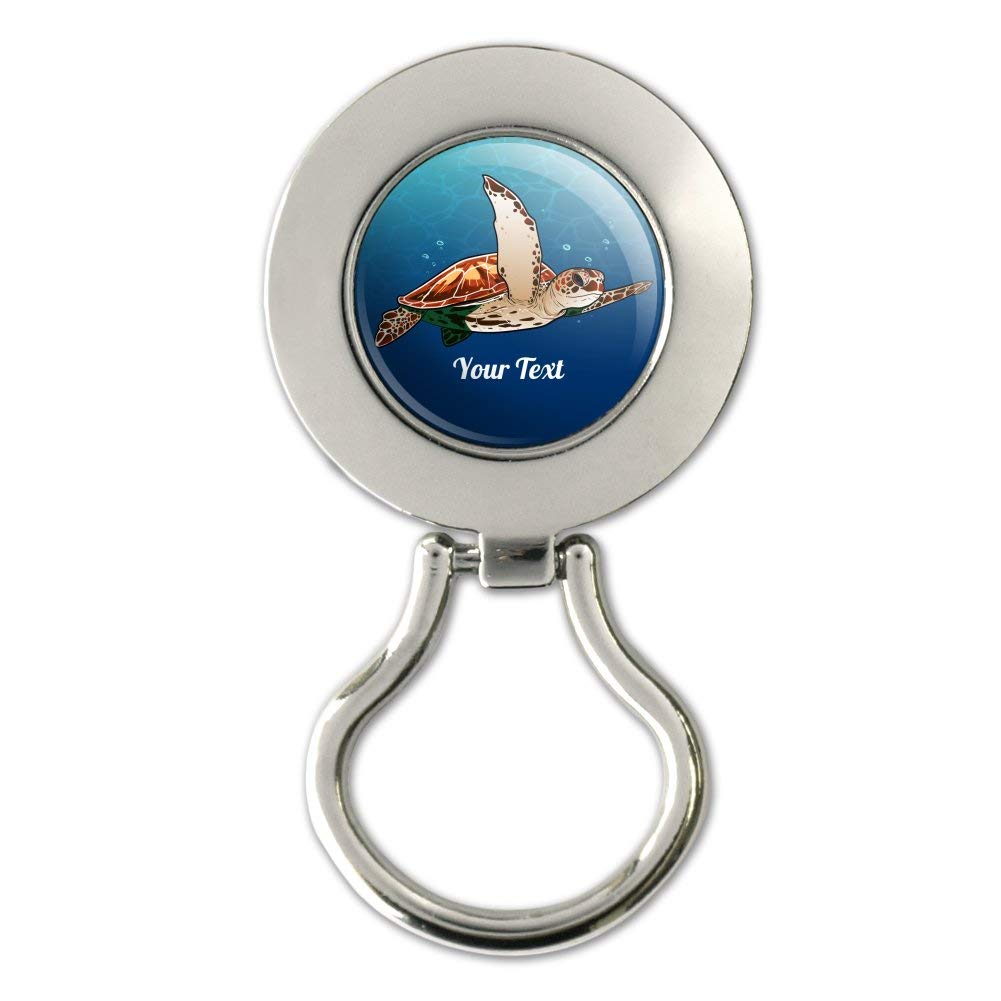 Custom Engraved 1 Line Sea Turtle Magnetic Metal Eyeglass ID Badge Holder - Perfect for Nurses, Teachers & Office Professionals