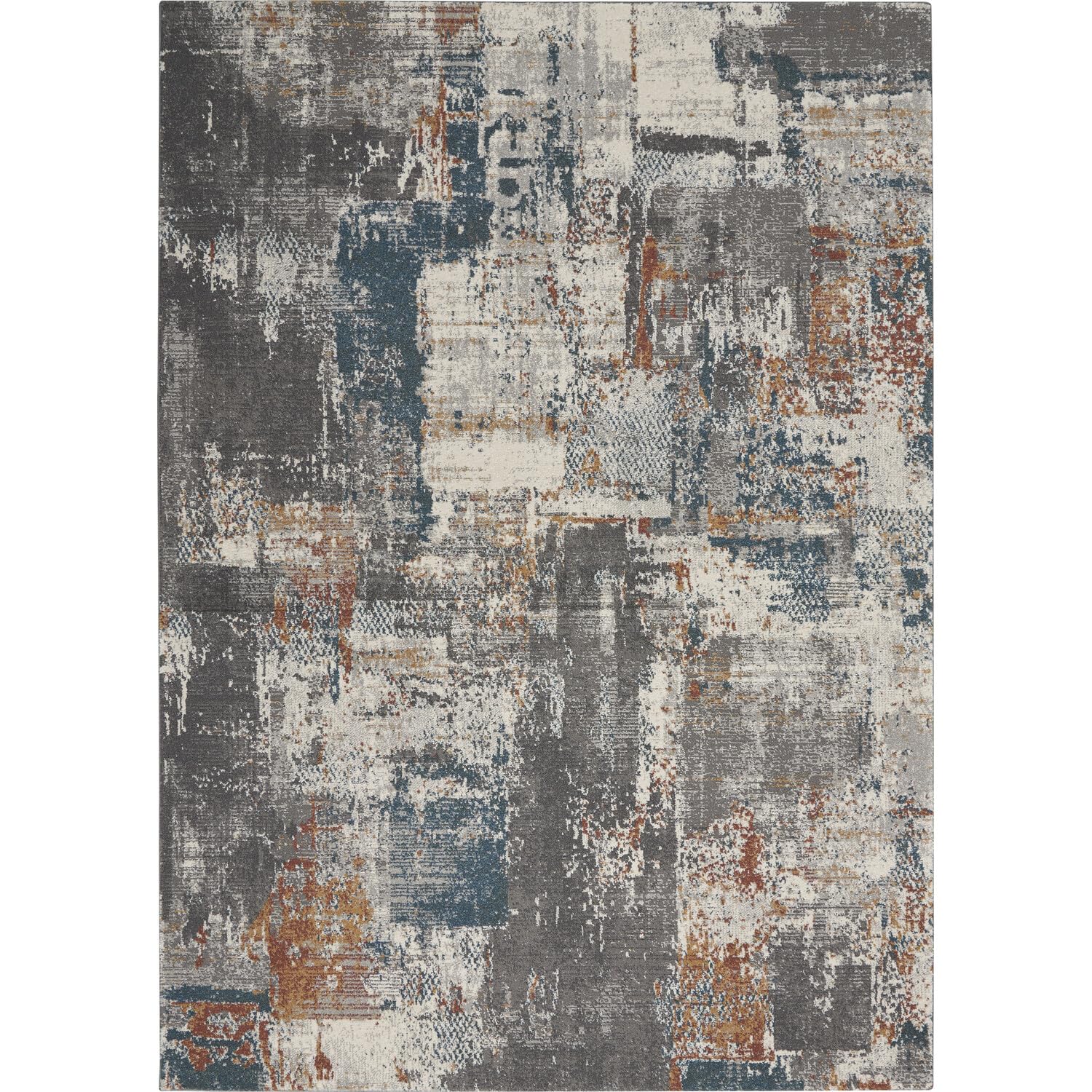 Nourison Ludlow Modern Grey/Multi 5'3
