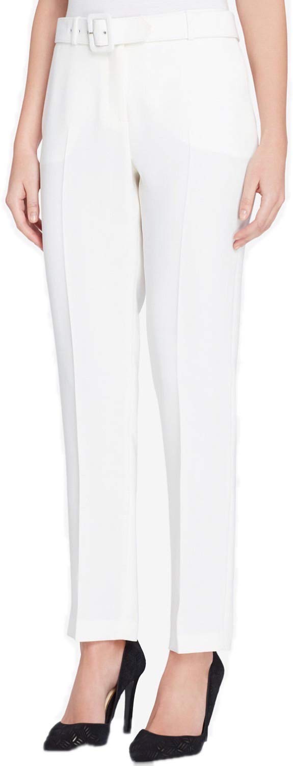 Tahari ASL Women's Belted Bootcut Pants - Size 6, Cloud Color - Professional Office Wear & Casual Outfits