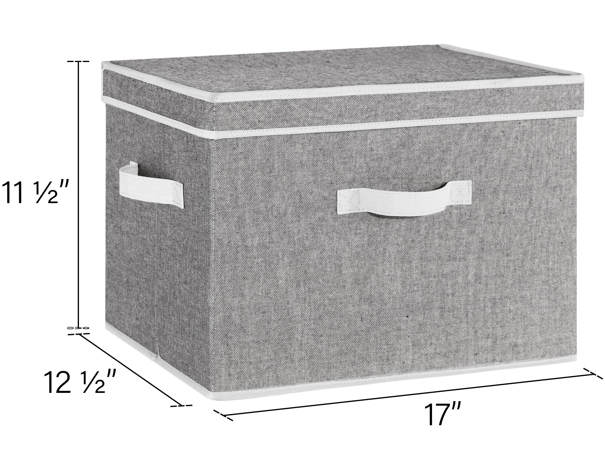 Extra Large Storage Bins with Lids & Handles - Decorative Storage Boxes for Home Organization, Closet, Garage & Office Use