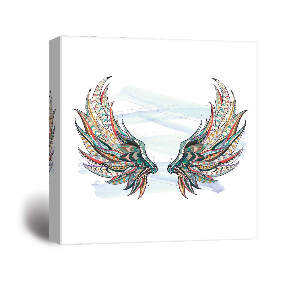 Wall26 Canvas Wall Art - Dragon Wings Giclee Painting for Bedroom, Living Room, House Decoration, Home Art - 16x16 inches - Perfect for Modern and Fantasy Themed Spaces