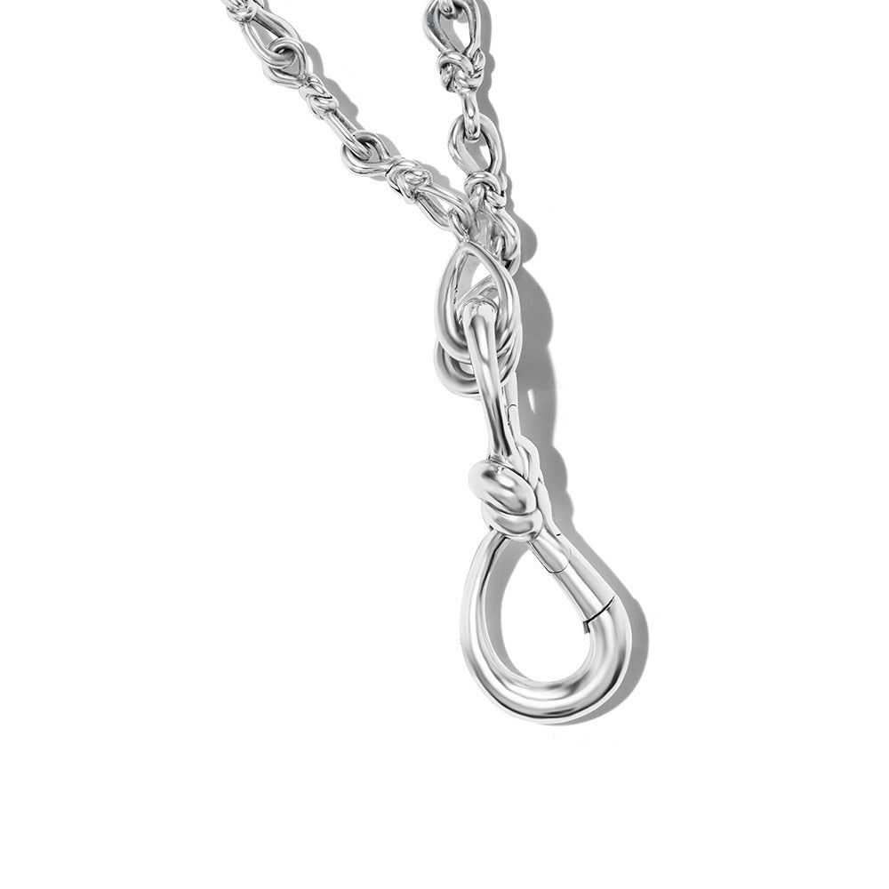 Marla Aaron Sterling Silver True Lover's Knot Lock Necklace - Romantic Gift for Her, Anniversary & Valentine's Day Jewelry