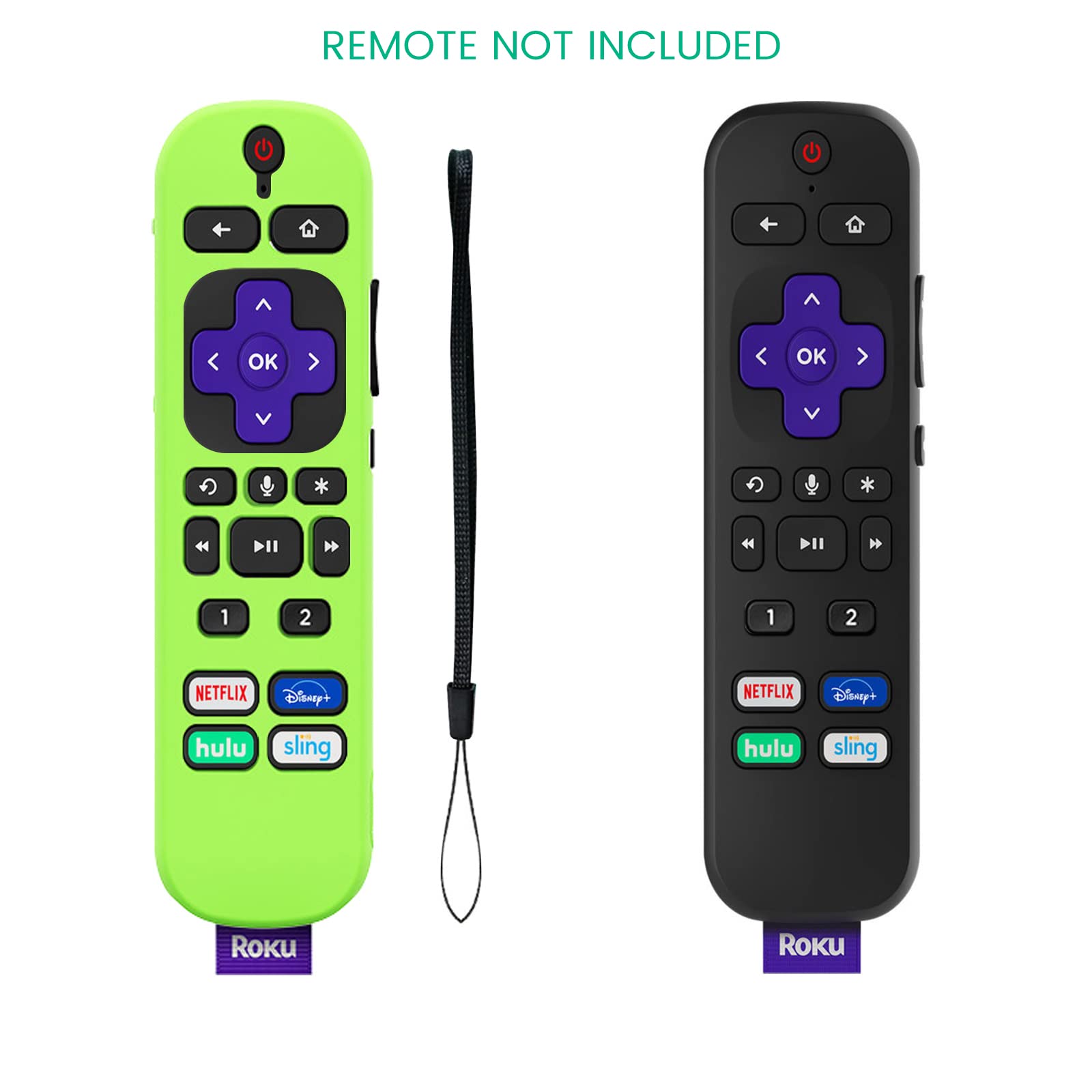 Roku Voice Remote Pro 2021 Replacement Glow Cover - Durable Silicone Protective Case for Roku Remote Control | Perfect for Nighttime Use, Home Entertainment & TV Streaming Accessories