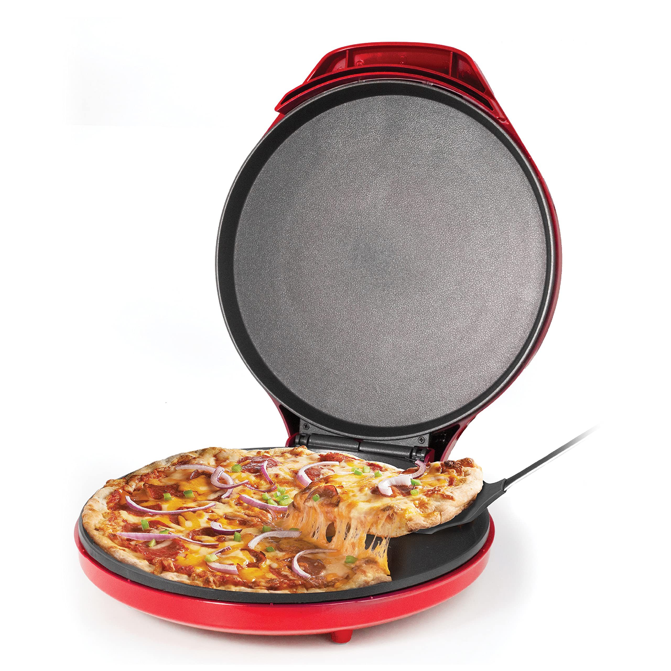 Betty Crocker 1440-Watt Countertop Pizza Maker Machine for Home - BC-2958CR | Perfect for Family Pizza Nights, Parties & Quick Meals