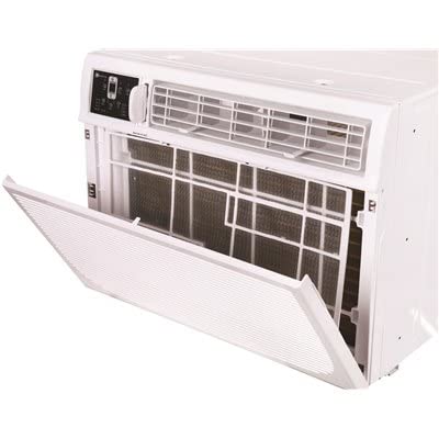 8,000 BTU 115V Window Air Conditioner with Heat - White - Compact Cooling & Heating Unit for Small Rooms, Bedrooms & Offices
