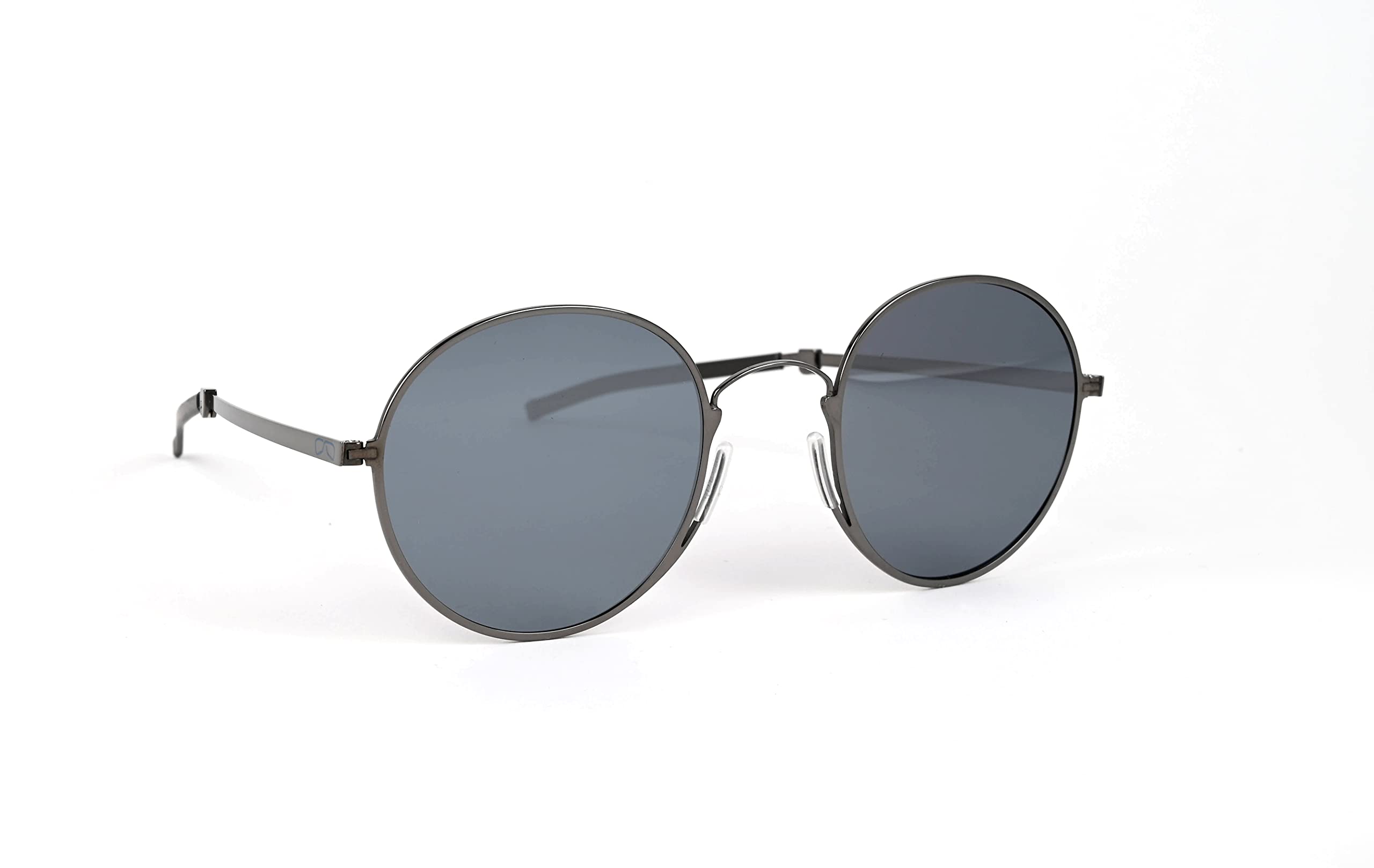 ThinOptics Milano Aluminum Case with Round Polarized Sunglasses - Stylish & Lightweight for Outdoor Activities, Travel, and Driving