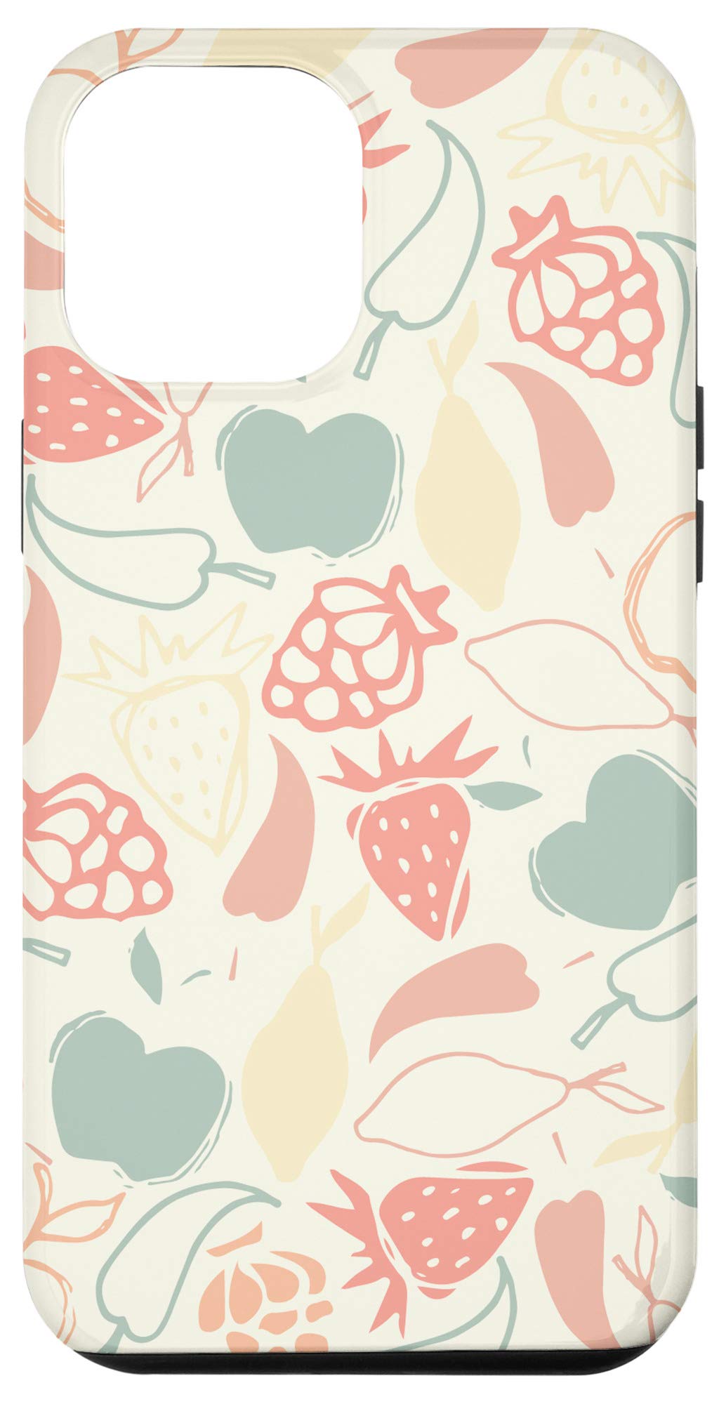 iPhone 12 Pro Max Case with Adorable Fruits Pattern - Slim Protective Phone Cover for Women & Girls - Perfect for Everyday Use, School, Work & Travel