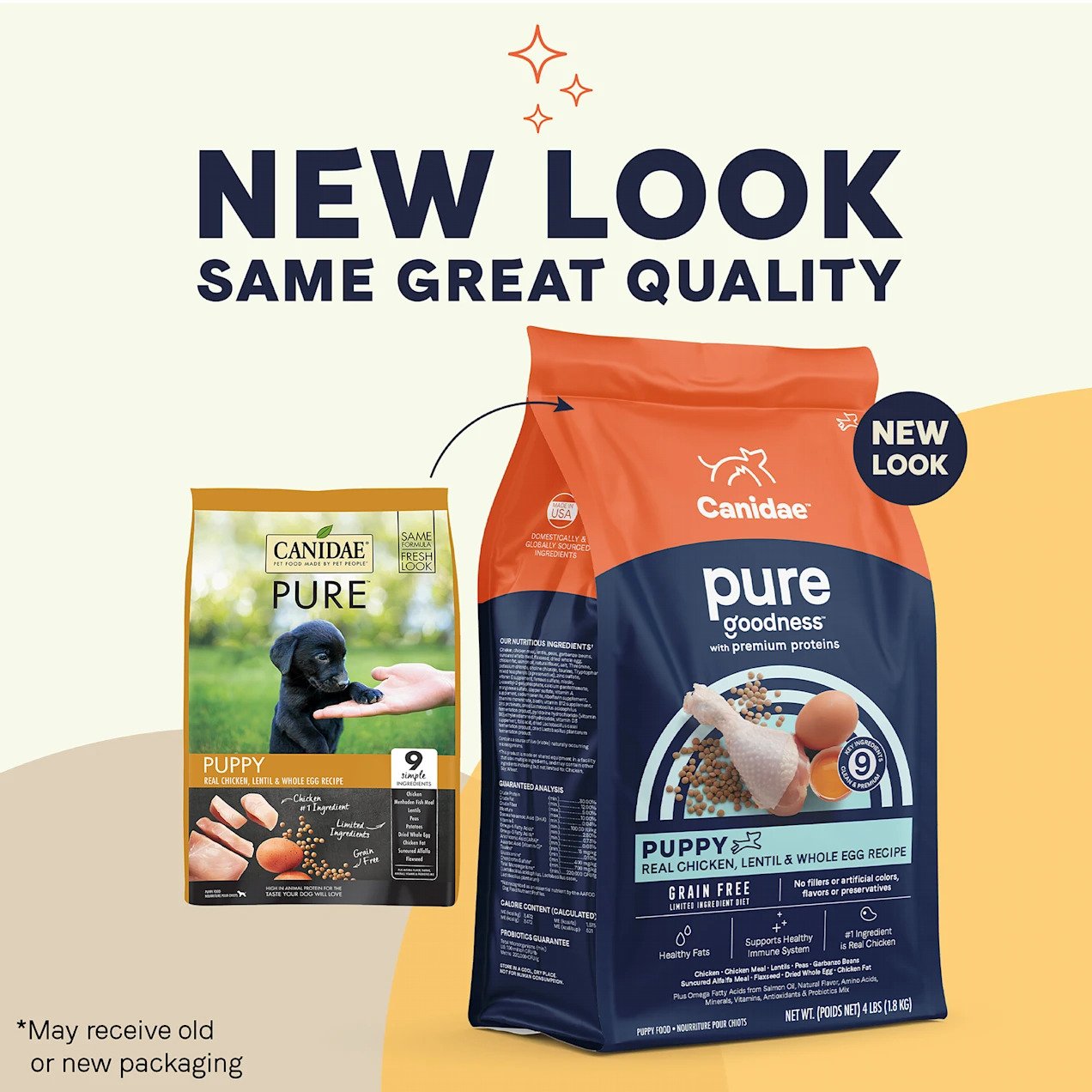 PURE Grain Free Puppy Dry Dog Food - Chicken, Lentil & Whole Egg Recipe | High Protein Kibble for Small & Medium Breed Puppies | Supports Healthy Growth & Digestion | Ideal for Weaning, Training & Daily Meals