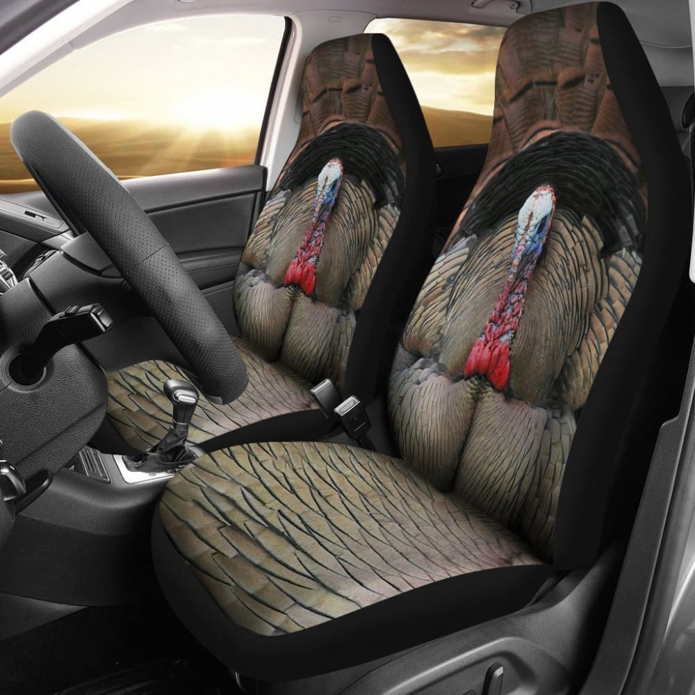 2Pcs Premium Turkey Car Seat Covers - Universal Fit, Waterproof & Durable Protection for Pets, Kids, and Spills - Perfect for SUVs, Trucks, and Sedans