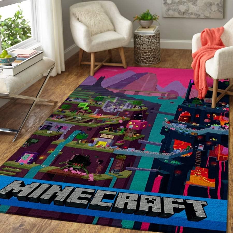 Non-Slip Gaming Rug 5.2x9 ft - Gamer Carpet for Bedroom, Living Room & Kitchen - Video Game Themed Home Decor for Boys - Perfect for Gaming Setup, Streaming Background & Man Cave Decor