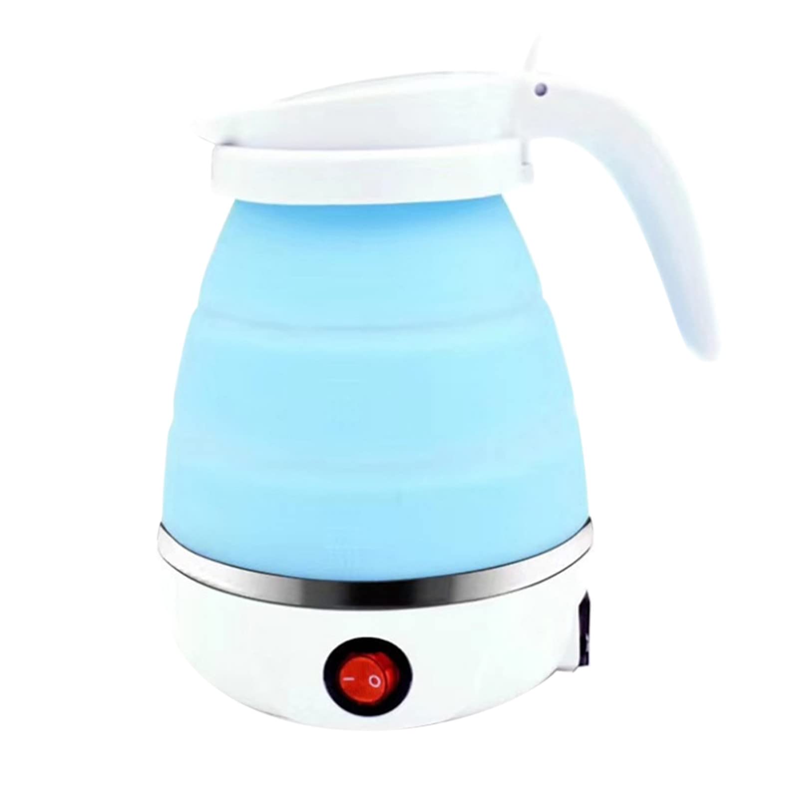Charella #HQGFSC Mini Folding Silicone Electric Kettle - Portable Travel Kettle for Camping, Hiking & Office - Fast Boiling 300W Retractable Cord - BPA Free Compact Water Heater for Outdoor Adventures & Small Spaces
