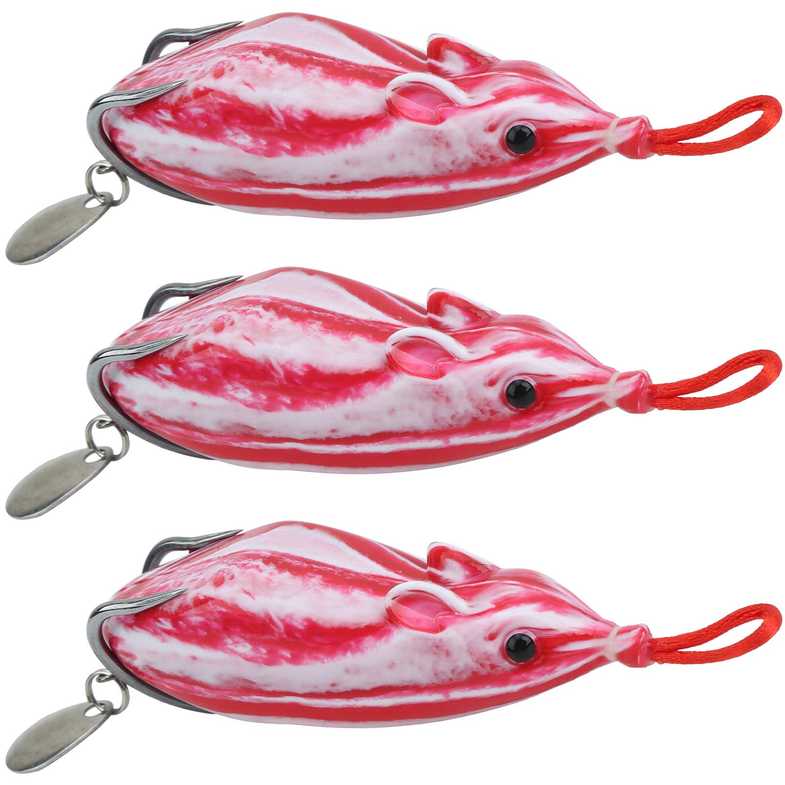 Vbest Life 3Pcs Artificial Snakehead Fishing Lures - Realistic Soft Plastic Bait with Glitter for Bass, Pike & Freshwater Fishing | Perfect for Casting, Trolling & Shore Fishing