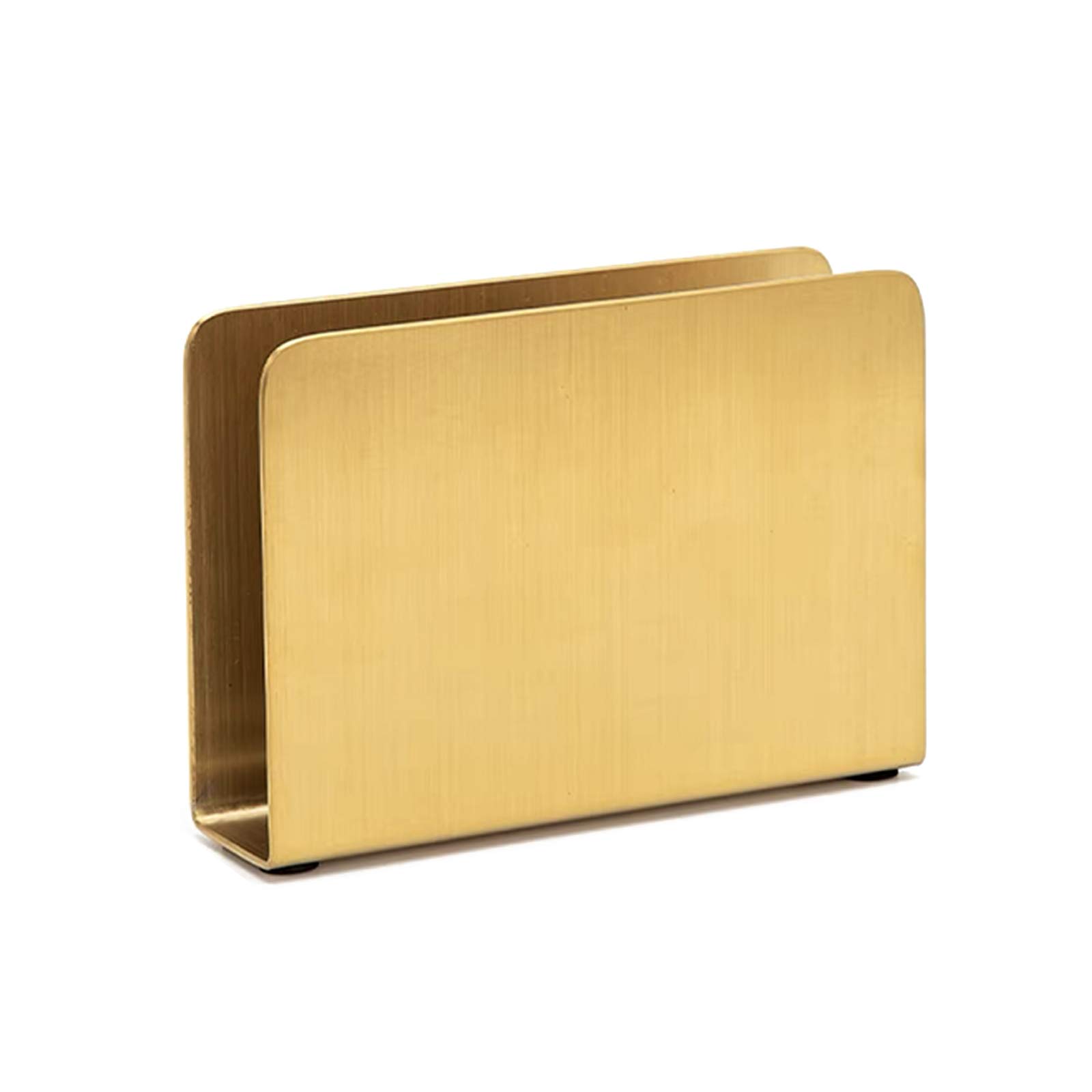 Gold Stainless Steel Napkin Holder - Freestanding Square Tissue Dispenser for Dining Table, Kitchen Countertop & Guest Towel - Elegant Tableware for Restaurants, Weddings & Home Decor